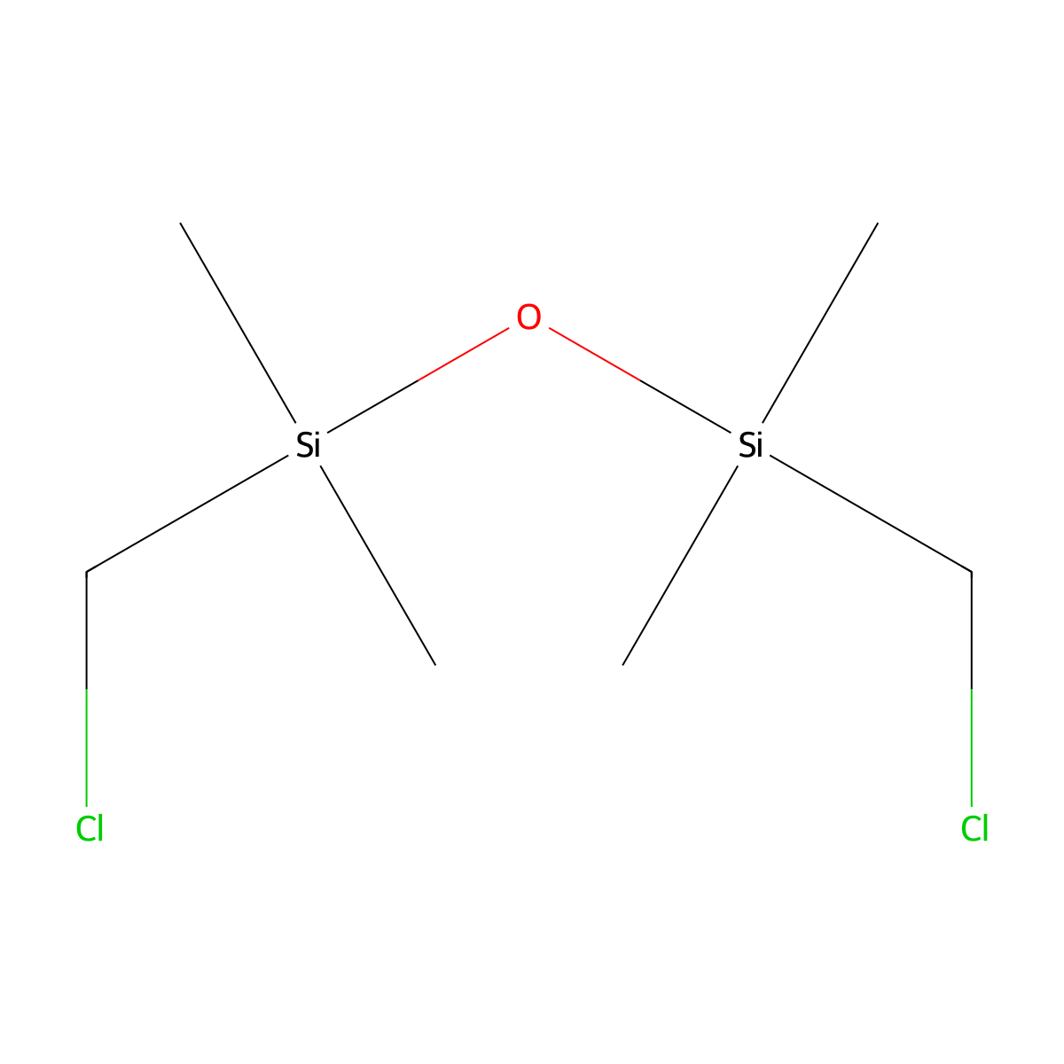 1,3-Bis(chloromethyl)-1,1,3,3-tetramethyldisiloxane molecular structure, CAS 2362-10-9