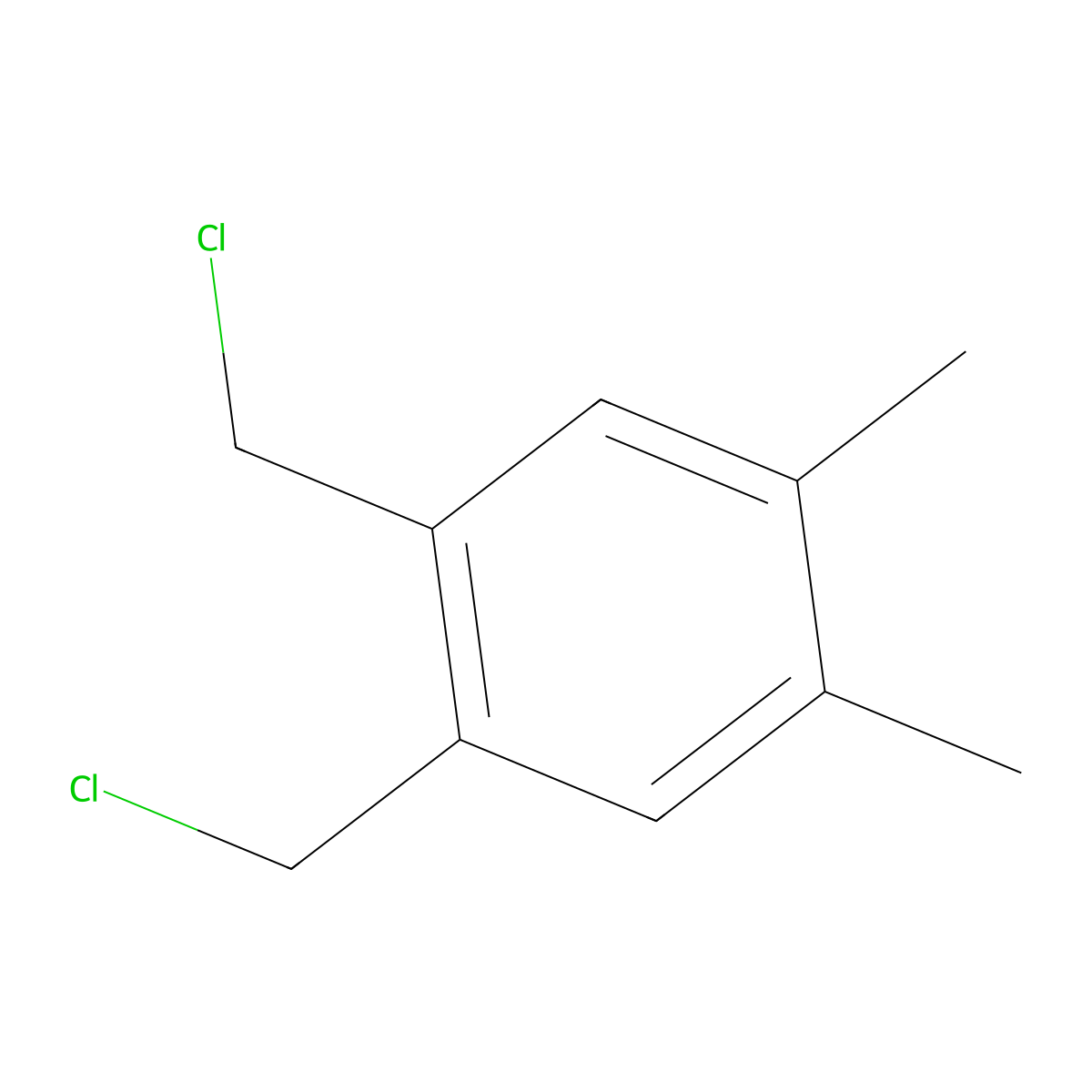 1,2-Bis(chloromethyl)-4,5-dimethylbenzene molecular structure, CAS 2362-16-5