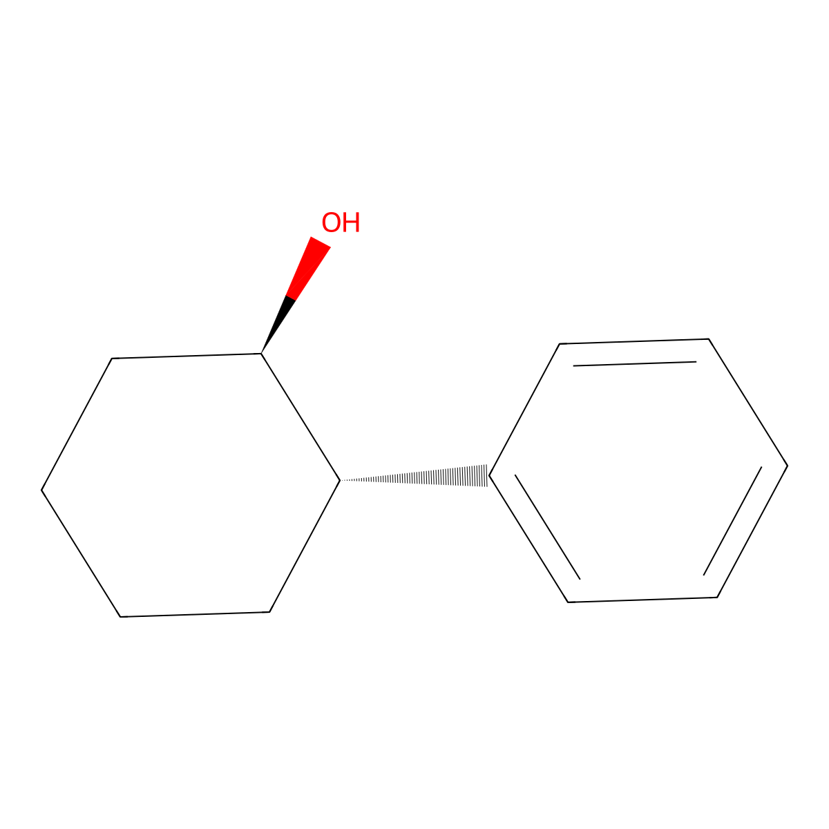 rel-(1R,2S)-2-Phenylcyclohexanol molecular structure, CAS 2362-61-0