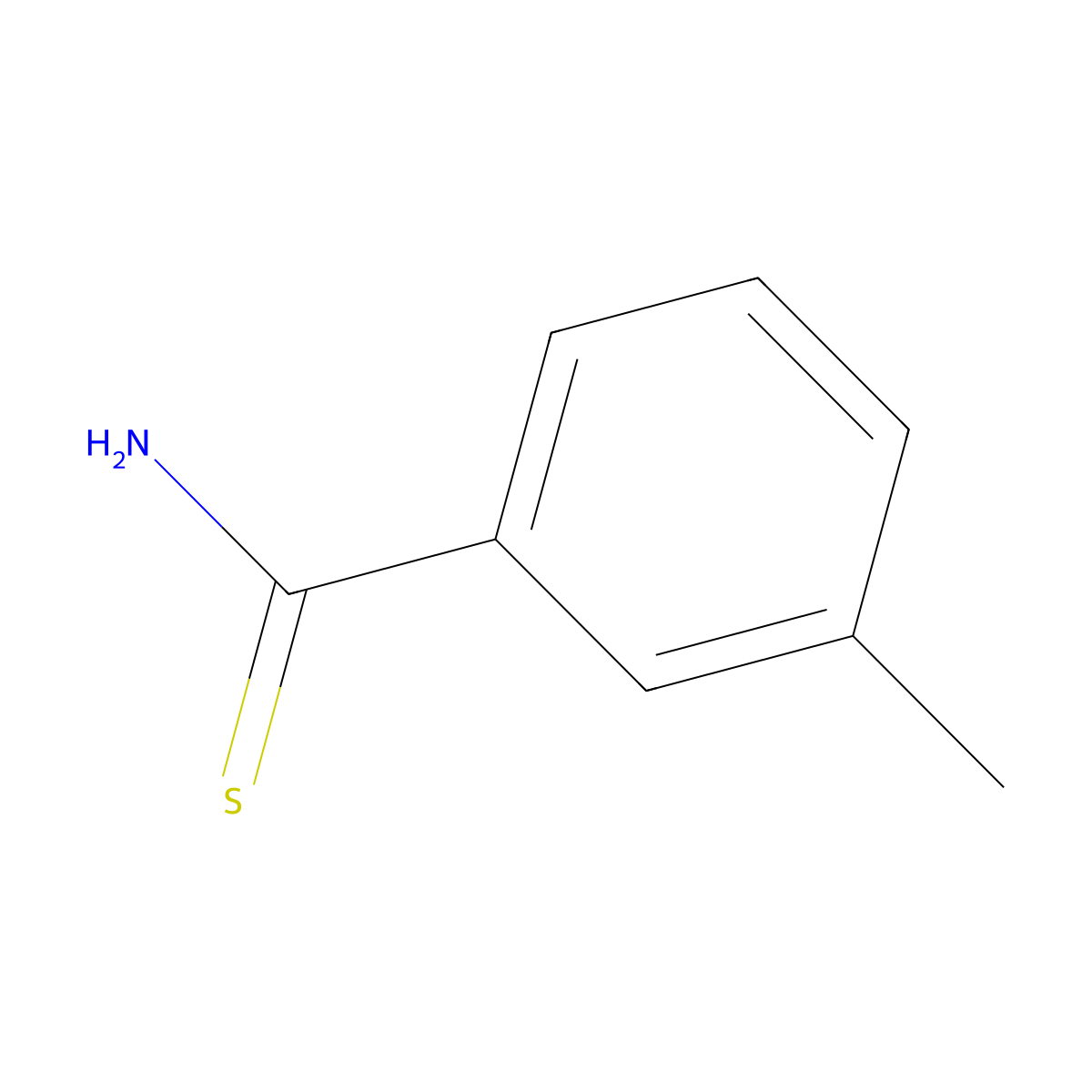 3-Methylbenzenecarbothioamide molecular structure, CAS 2362-63-2