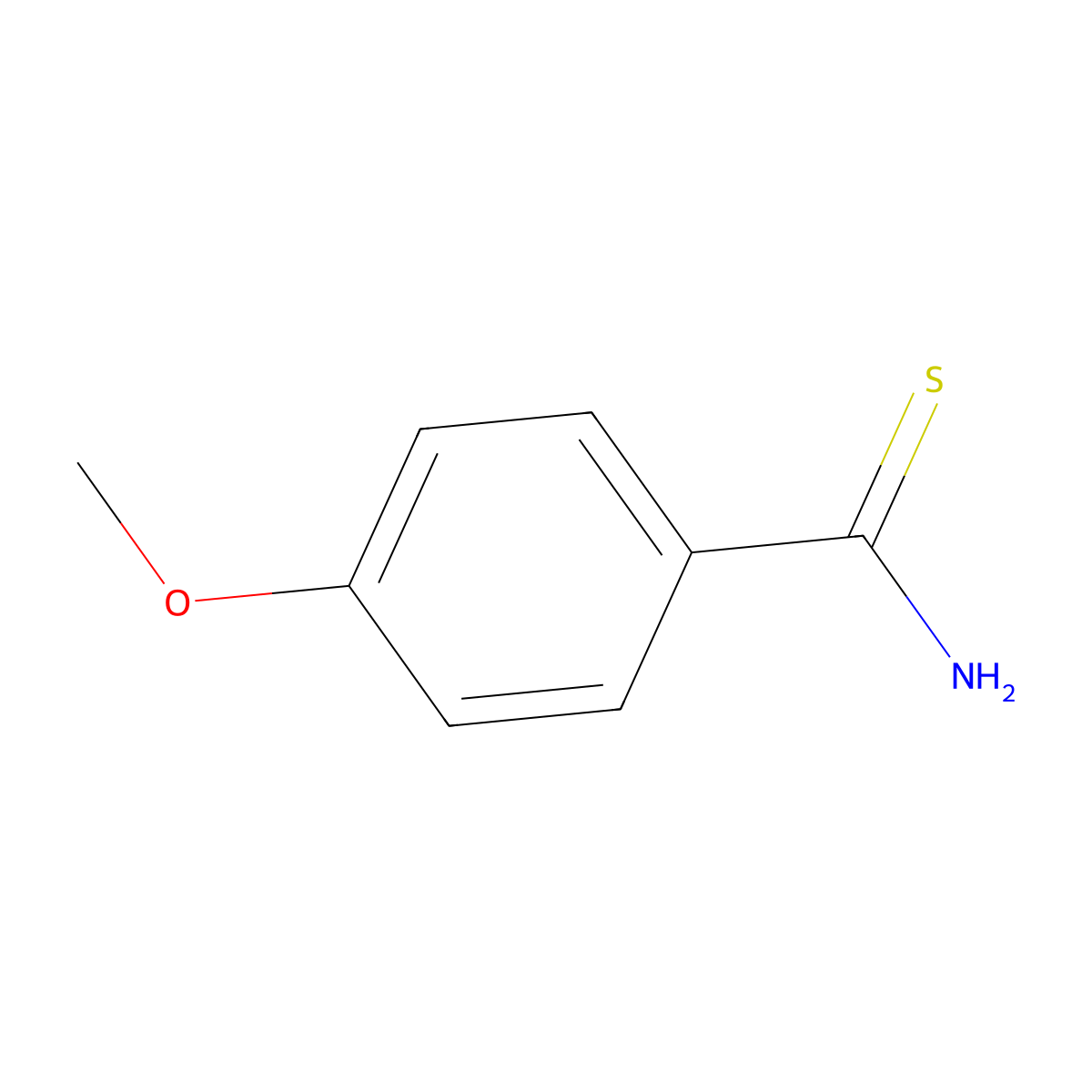 4-Methoxybenzenecarbothioamide molecular structure, CAS 2362-64-3