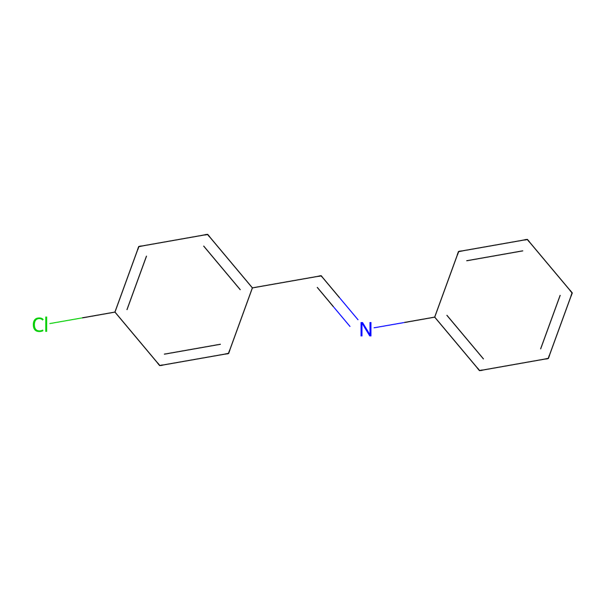 N-(4-Chlorobenzylidene)aniline molecular structure, CAS 2362-79-0