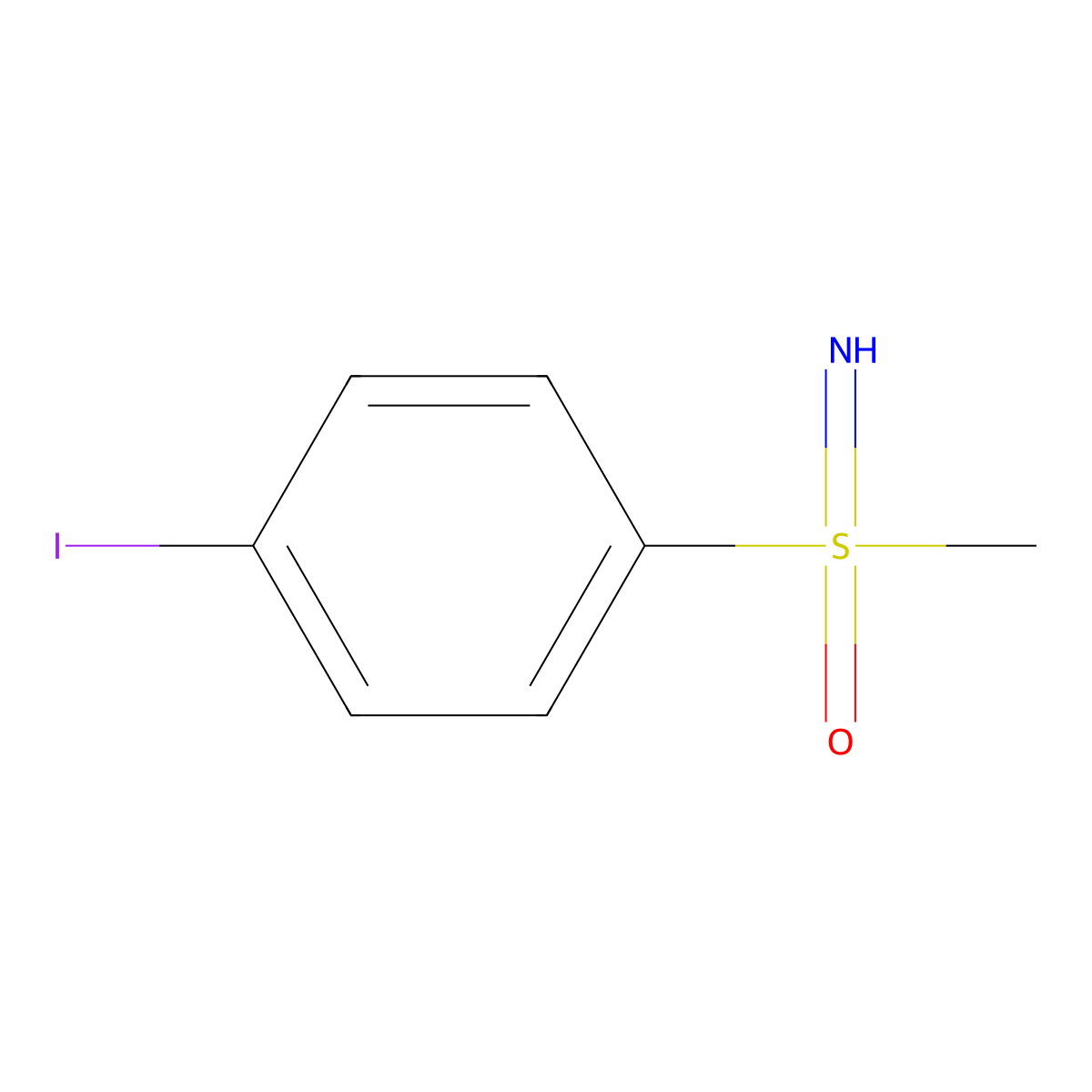 Imino(4-iodophenyl)(methyl)-l6-sulfanone molecular structure, CAS 2362002-14-8