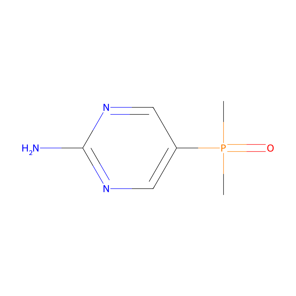 (2-Aminopyrimidin-5-yl)dimethylphosphine oxide molecular structure, CAS 2362008-83-9