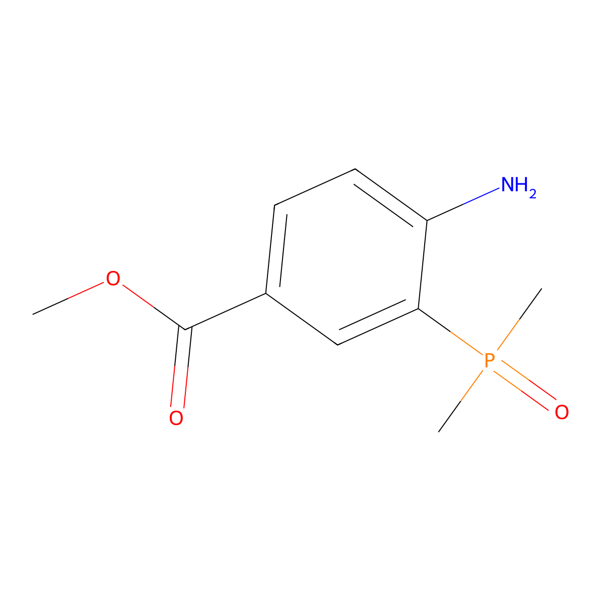 Methyl 4-amino-3-(dimethylphosphoryl)benzoate molecular structure, CAS 2362014-39-7
