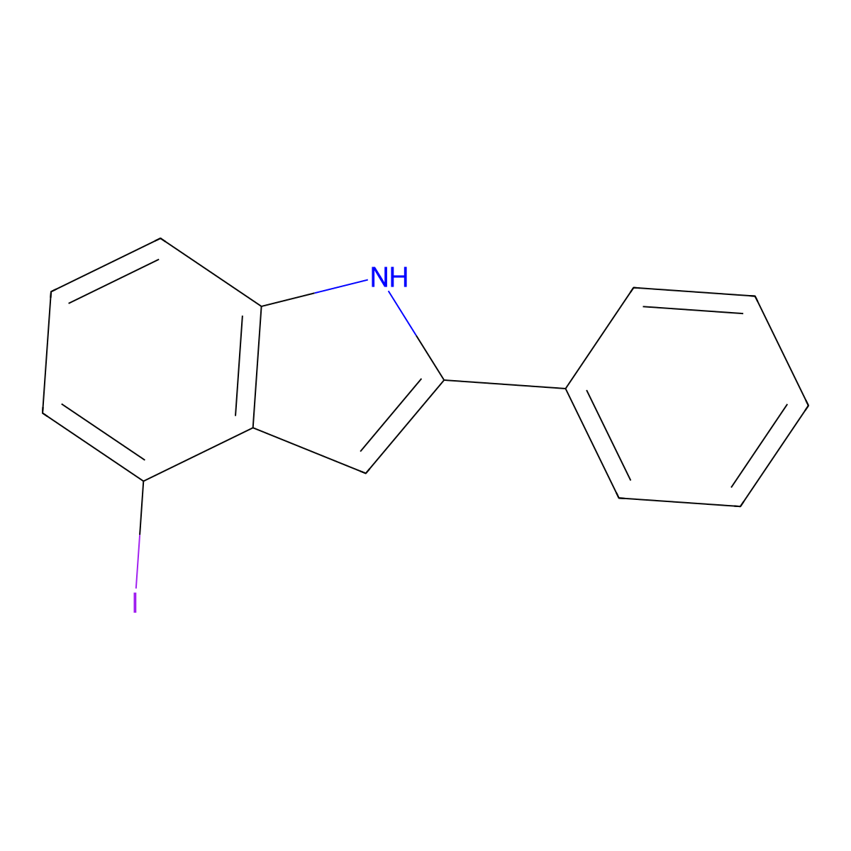 4-Iodo-2-phenyl-1H-indole molecular structure, CAS 2362028-46-2