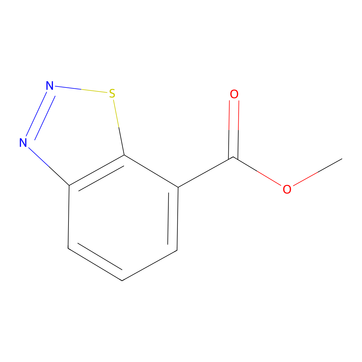1,2,3-Benzothiadiazole-7-carboxylic acid, methyl ester molecular structure, CAS 23621-08-1