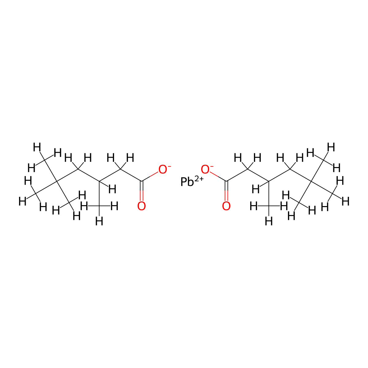 Hexanoic acid, 3,5,5-trimethyl-, lead salt (1:?) molecular structure, CAS 23621-79-6