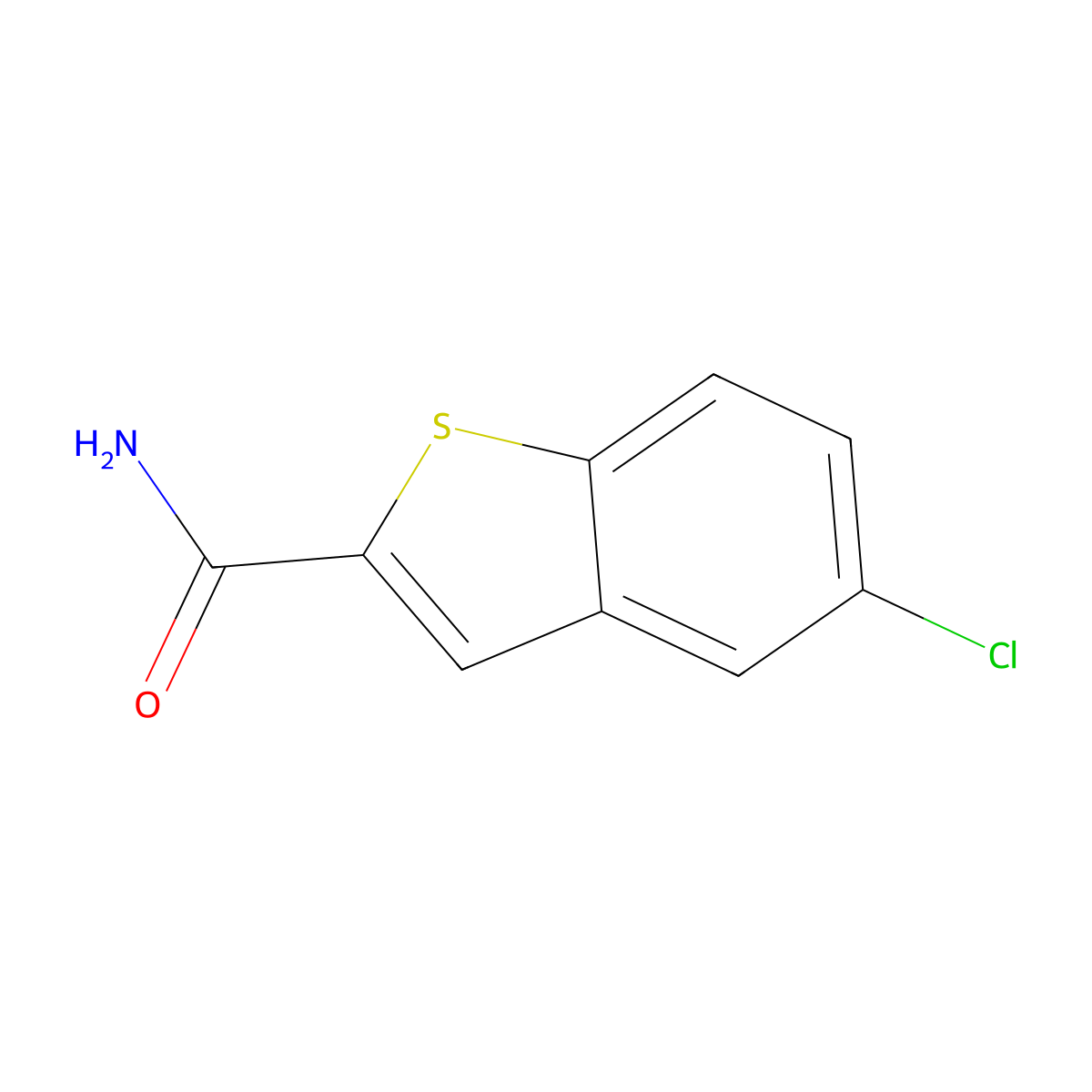 5-Chlorobenzo[b]thiophene-2-carboxamide molecular structure, CAS 23622-23-3