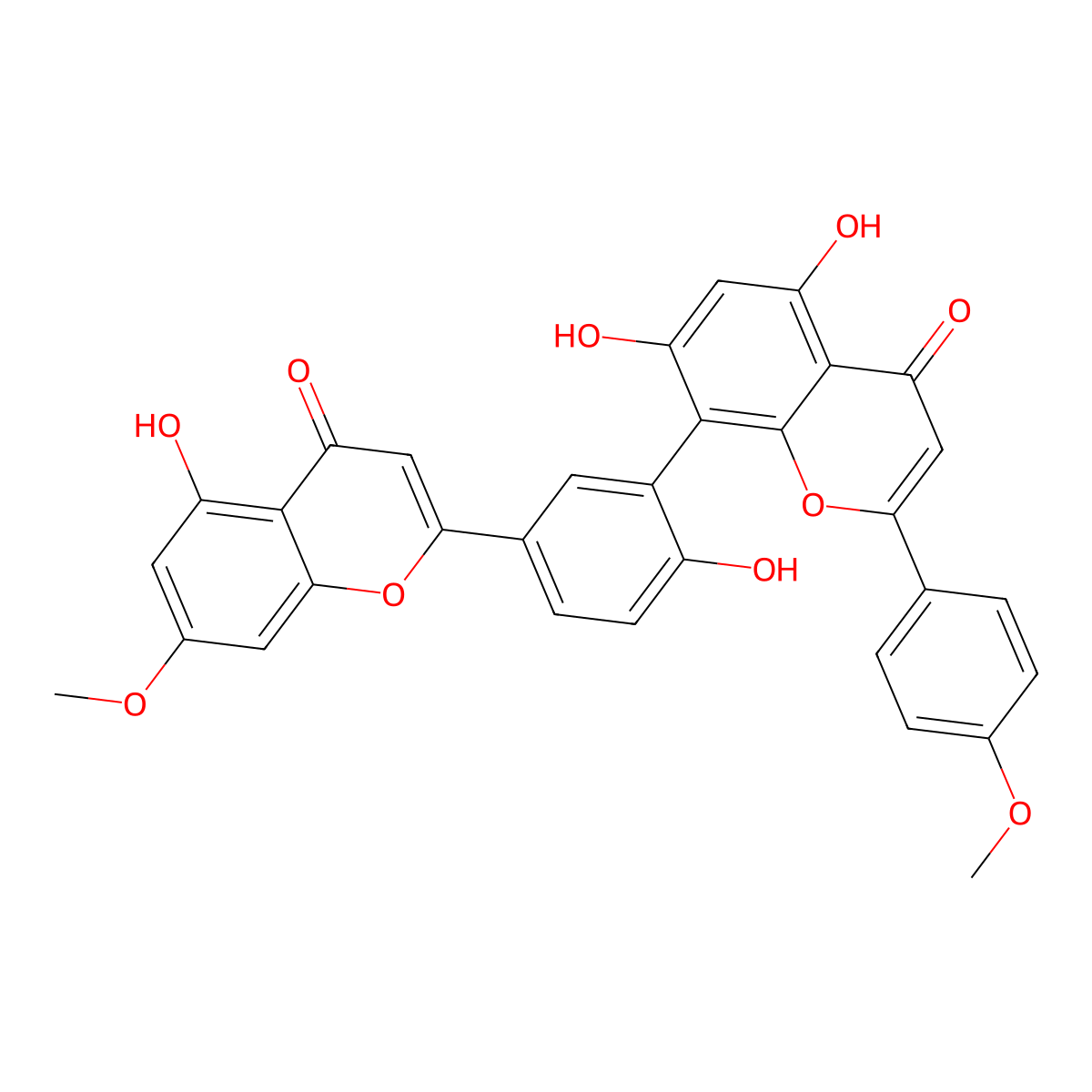 Podocarpusflavone B molecular structure, CAS 23624-21-7