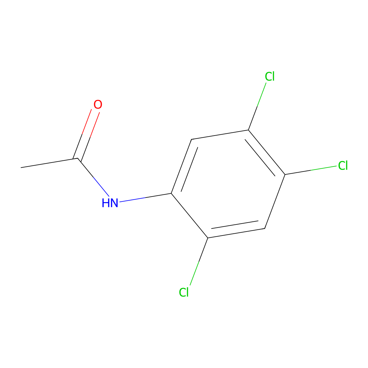 N-(2,4,5-Trichlorophenyl)acetamide molecular structure, CAS 23627-24-9