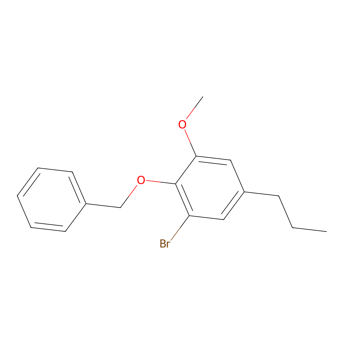 2-(Benzyloxy)-1-bromo-3-methoxy-5-propylbenzene molecular structure, CAS 2363-13-5
