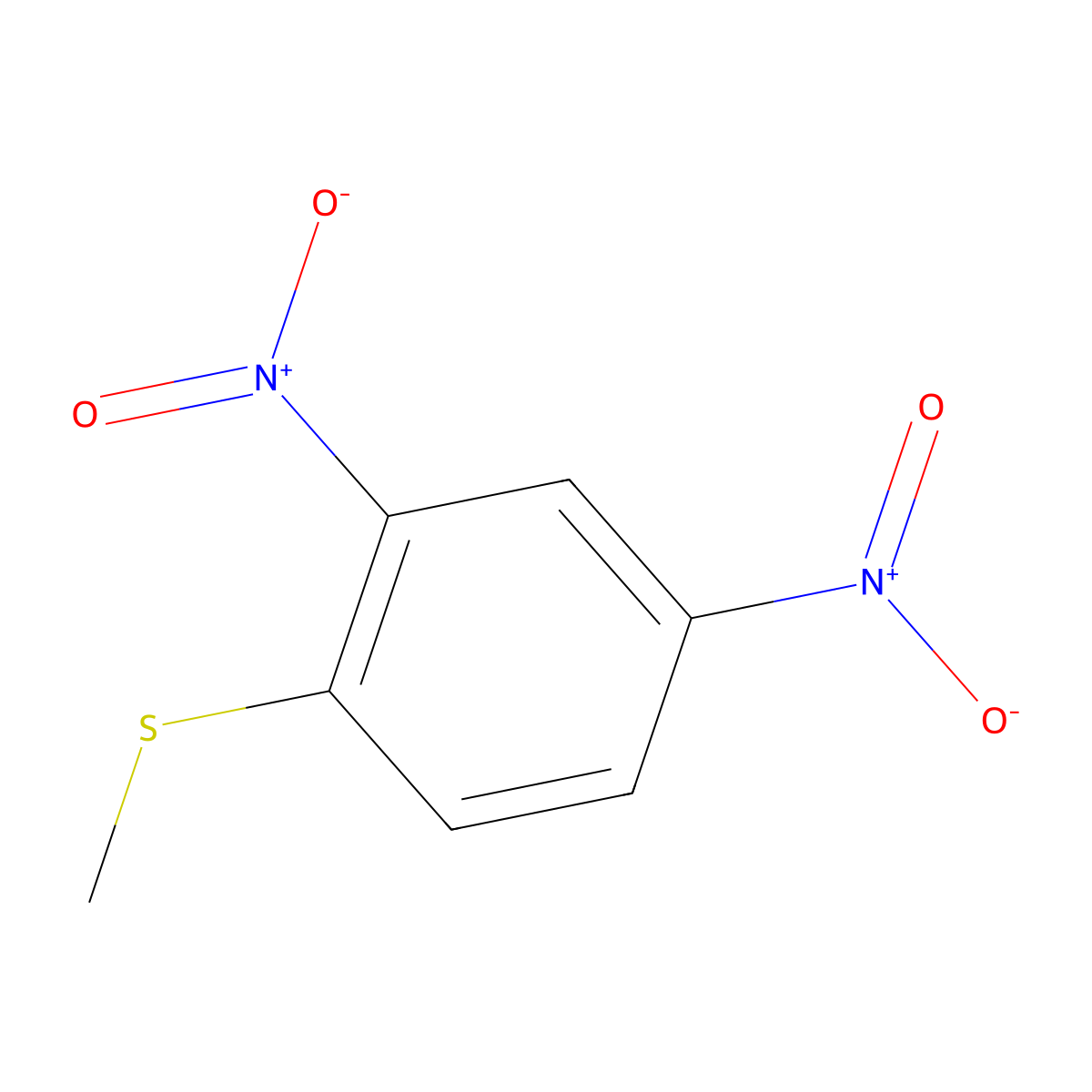 1-Methylmercapto-2,4-dinitrobenzene molecular structure, CAS 2363-23-7