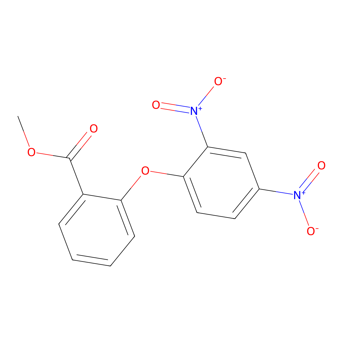 Methyl 2-(2,4-dinitrophenoxy)benzoate molecular structure, CAS 2363-41-9
