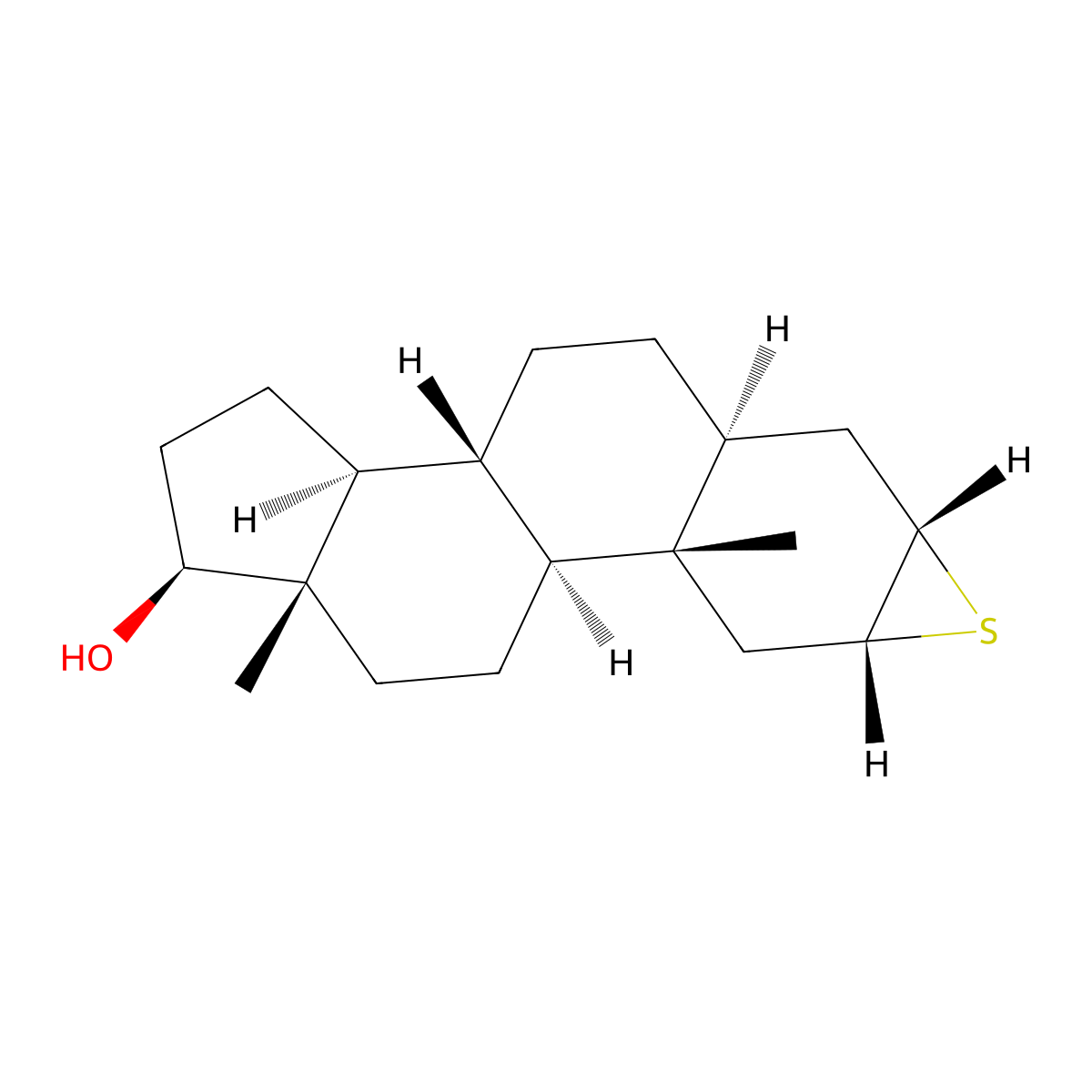 Epitiostanol molecular structure, CAS 2363-58-8