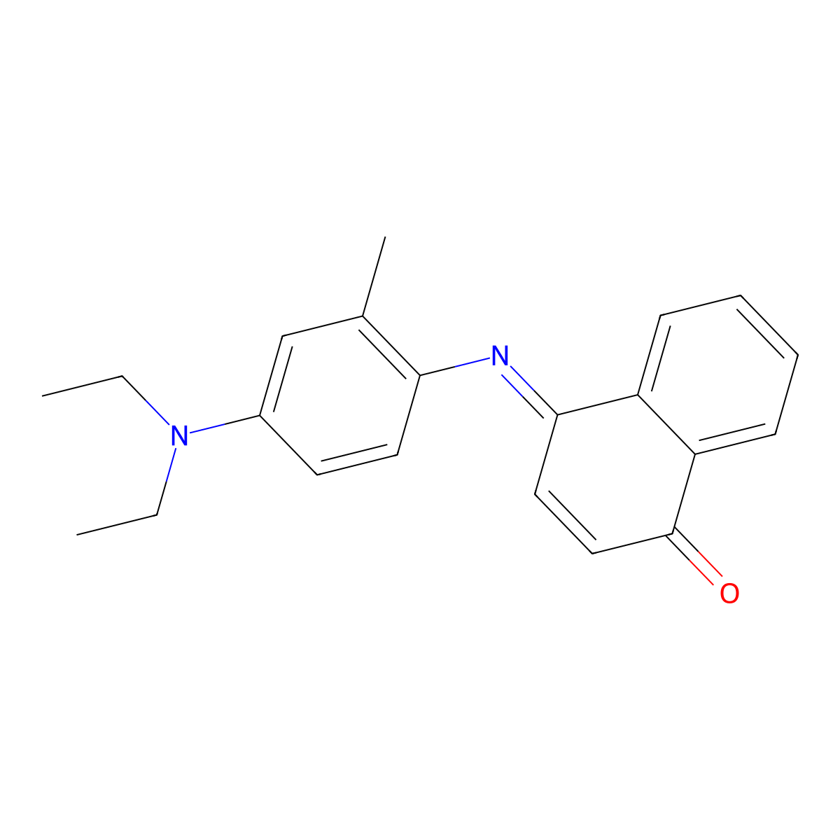 4-[[4-(Diethylamino)-2-methylphenyl]imino]-1(4H)-naphthalenone molecular structure, CAS 2363-97-5