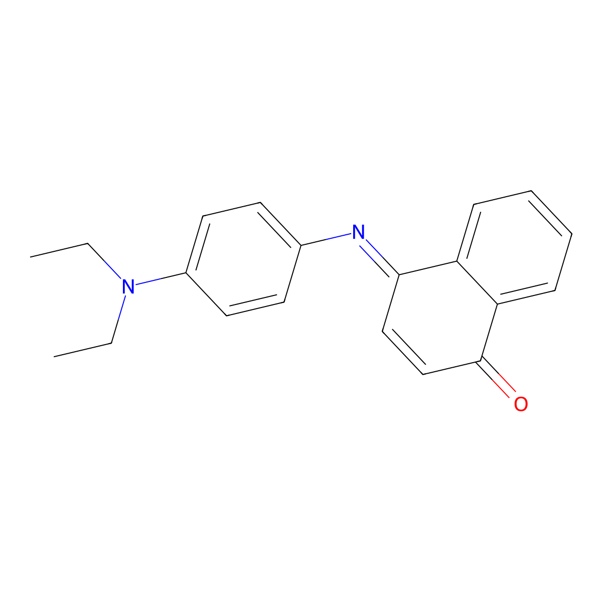 4-[[4-(Diethylamino)phenyl]imino]-1(4H)-naphthalenone molecular structure, CAS 2363-99-7