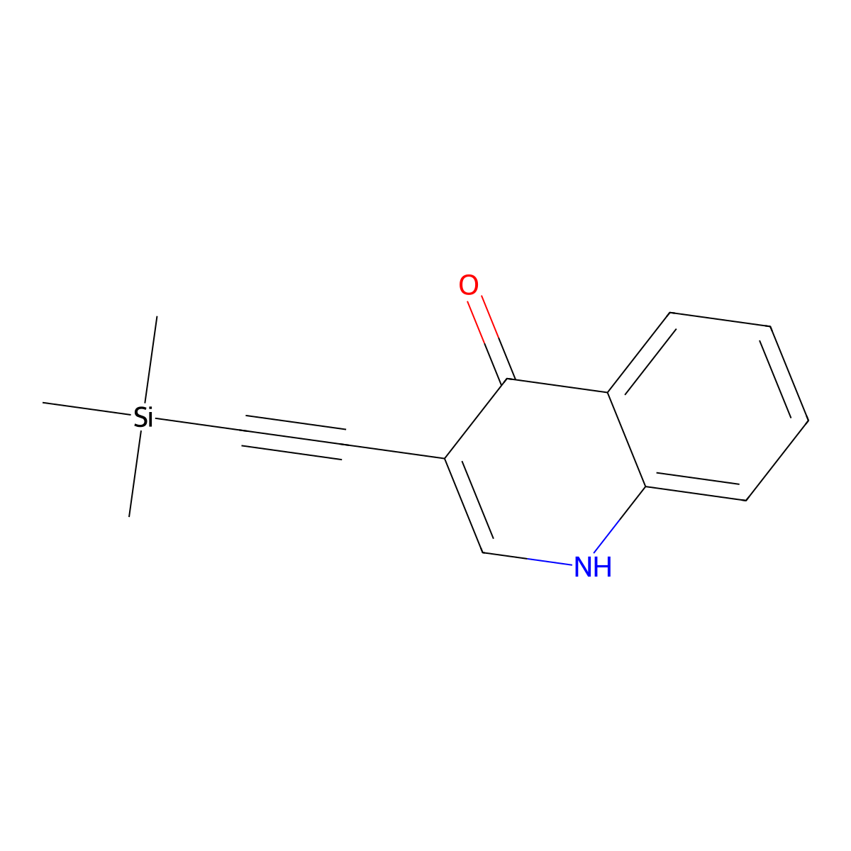 3-((trimethylsilyl)ethynyl)quinolin-4(1H)-one molecular structure, CAS 2363130-94-1