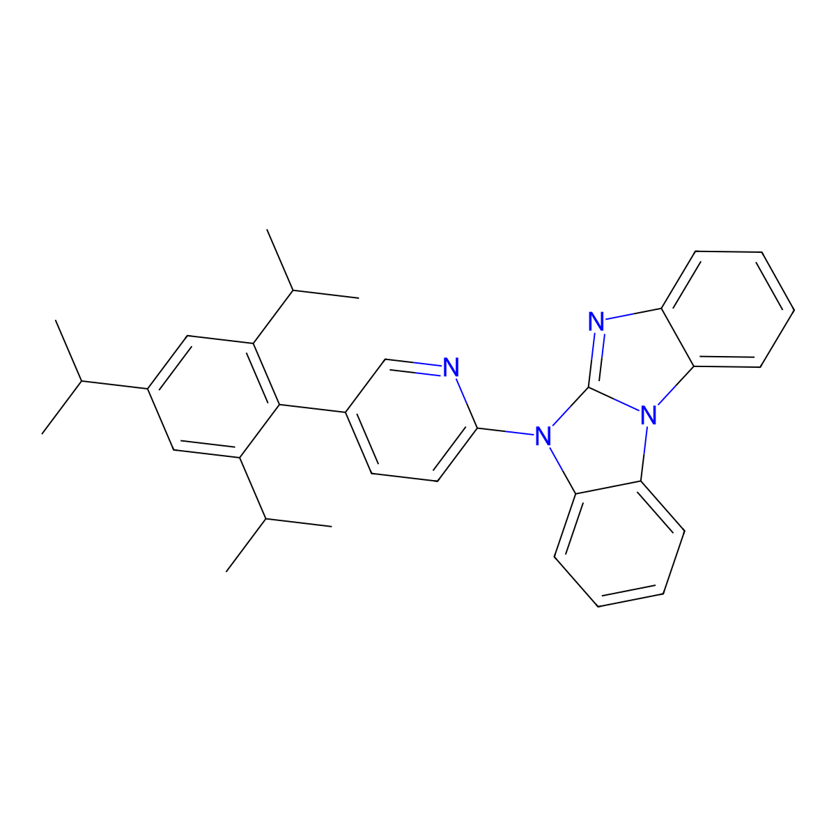 5-(5-(2,4,6-Triisopropylphenyl)pyridin-2-yl)-5h-benzo[d]benzo[4,5]imidazo[1,2-a]imidazole molecular structure, CAS 2363173-81-1