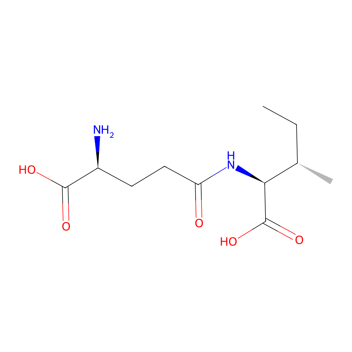 L-gamma-glutamyl-L-isoleucine molecular structure, CAS 23632-83-9