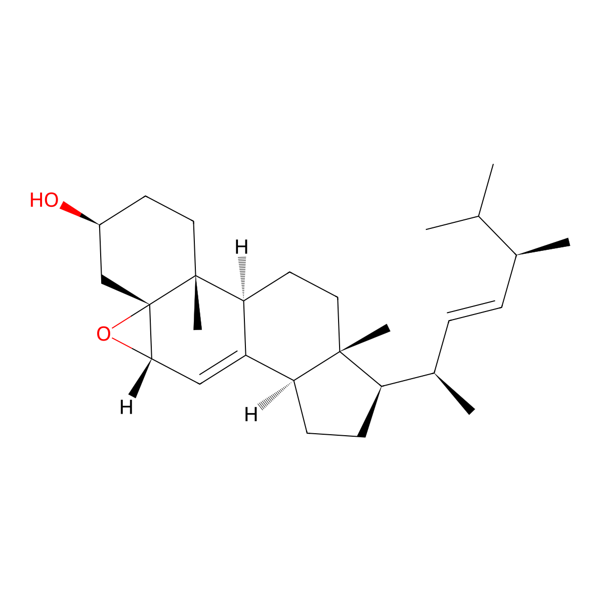 5,6-Epoxyergosterol molecular structure, CAS 23637-31-2