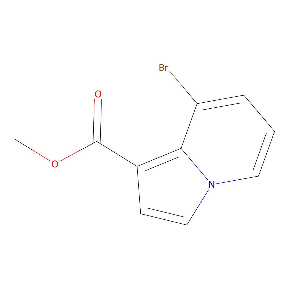 Methyl 8-bromoindolizine-1-carboxylate molecular structure, CAS 2363715-20-0