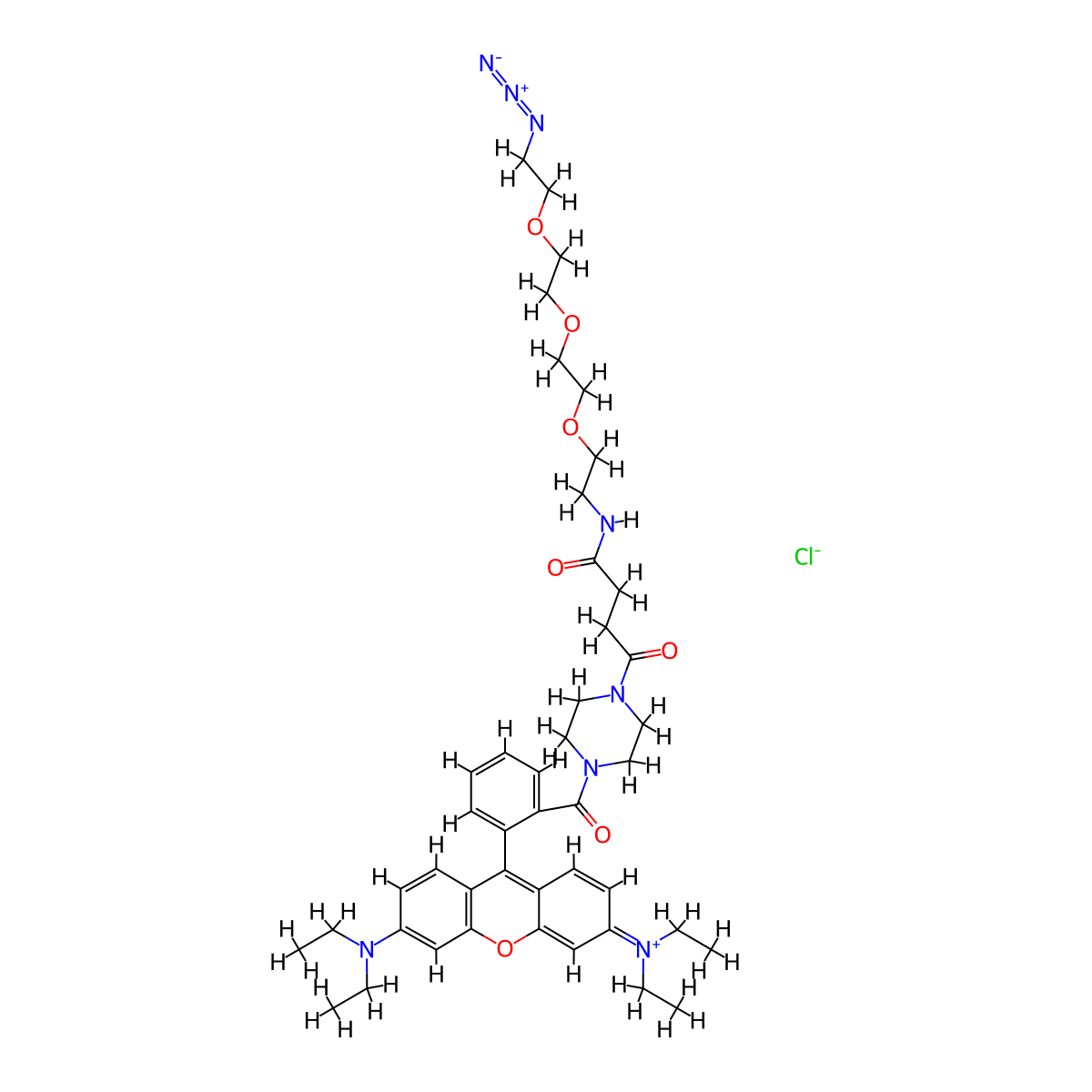 Rhodamine-N3 chloride molecular structure, CAS 2363751-90-8