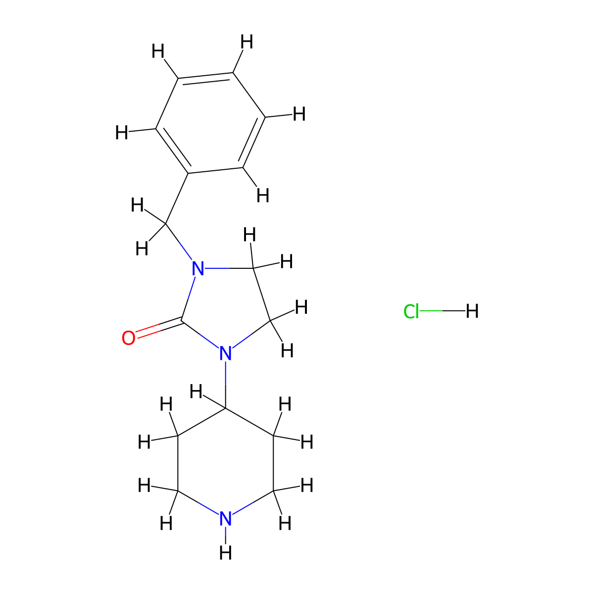 1-Benzyl-3-(piperidin-4-yl)imidazolidin-2-one hydrochloride molecular structure, CAS 2363756-38-9