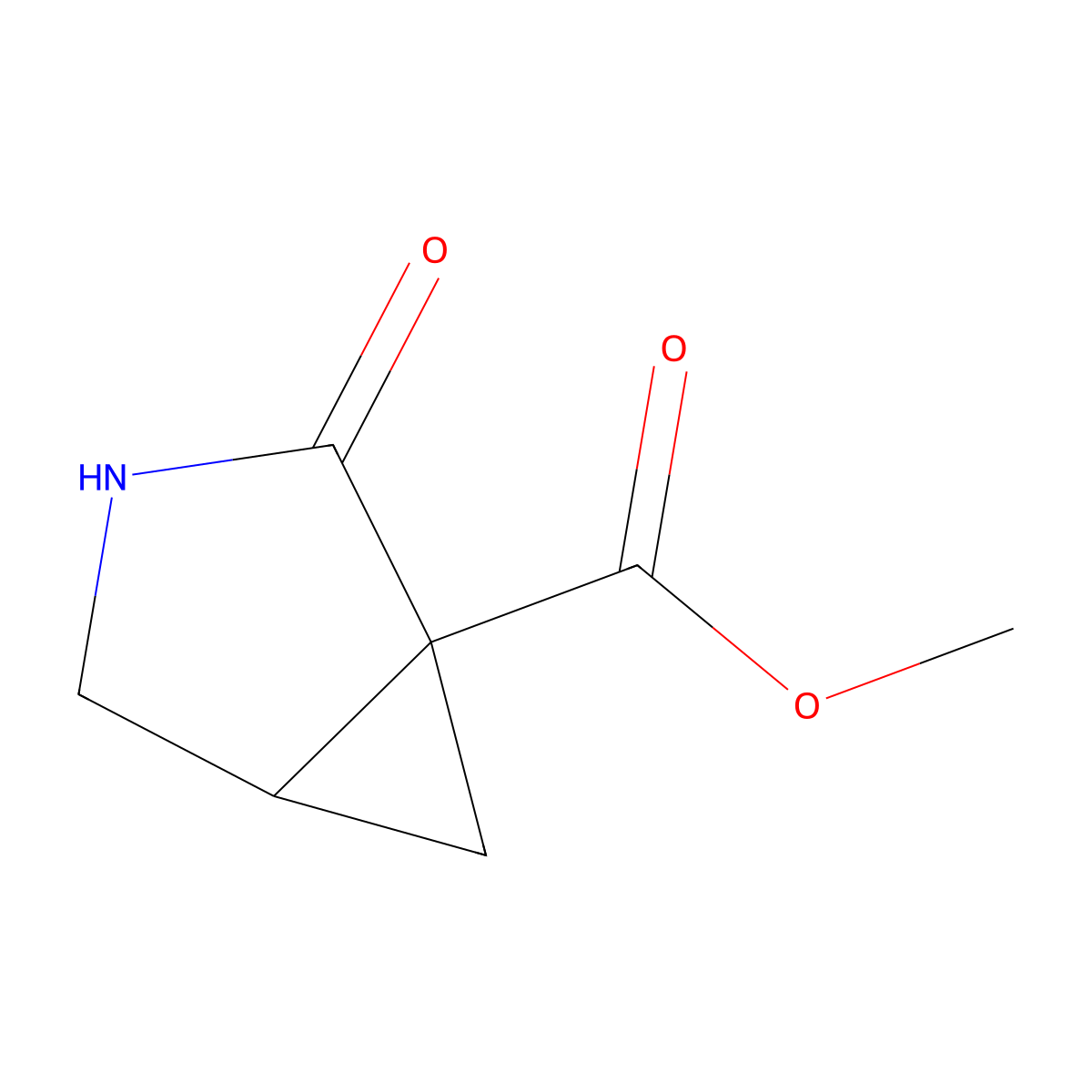 Methyl 2-oxo-3-azabicyclo[3.1.0]hexane-1-carboxylate molecular structure, CAS 2363757-74-6
