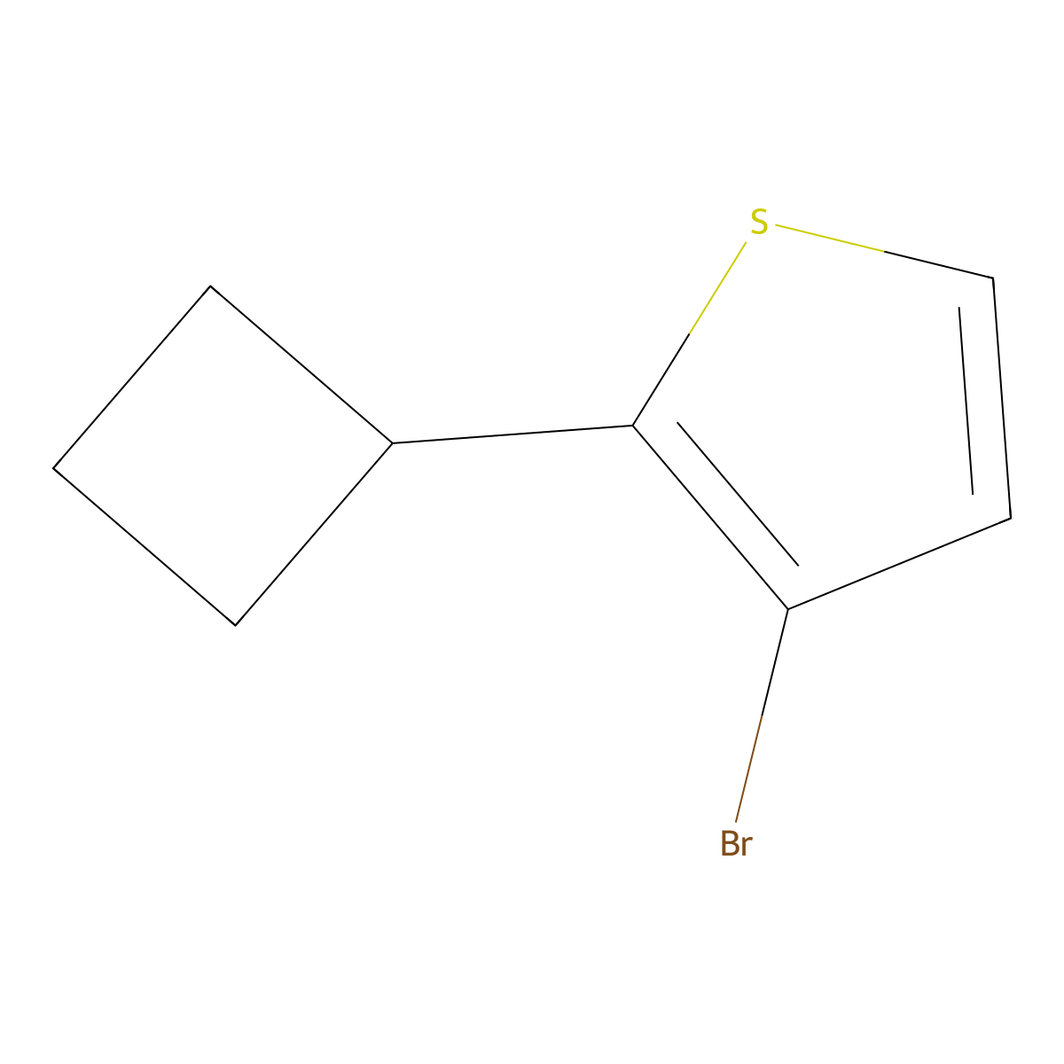 3-Bromo-2-cyclobutylthiophene molecular structure, CAS 2363779-38-6
