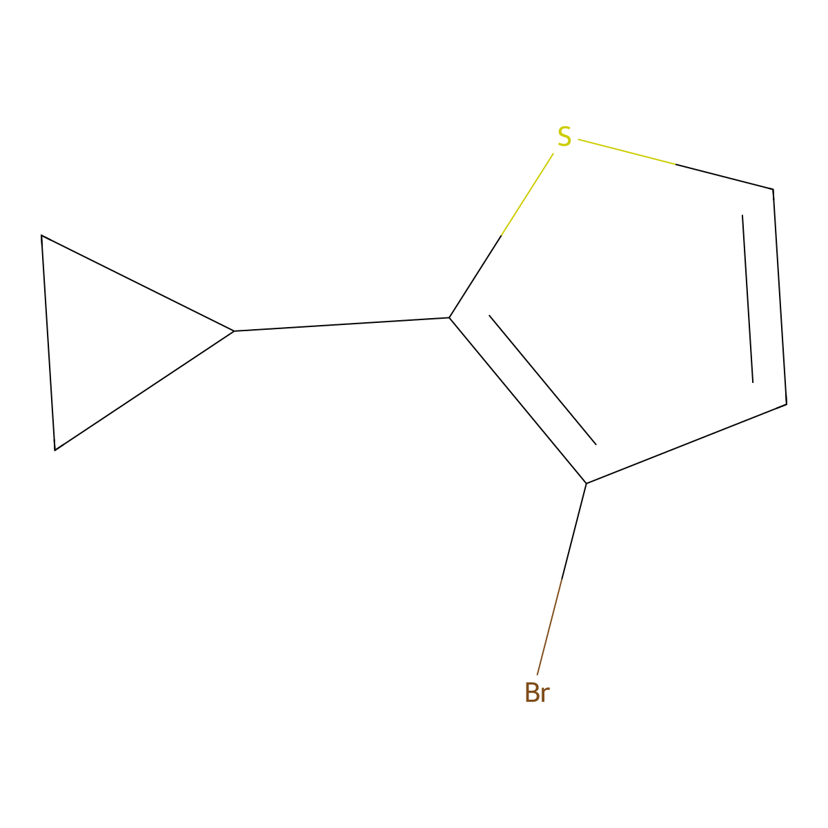 3-Bromo-2-cyclopropylthiophene molecular structure, CAS 2363780-92-9