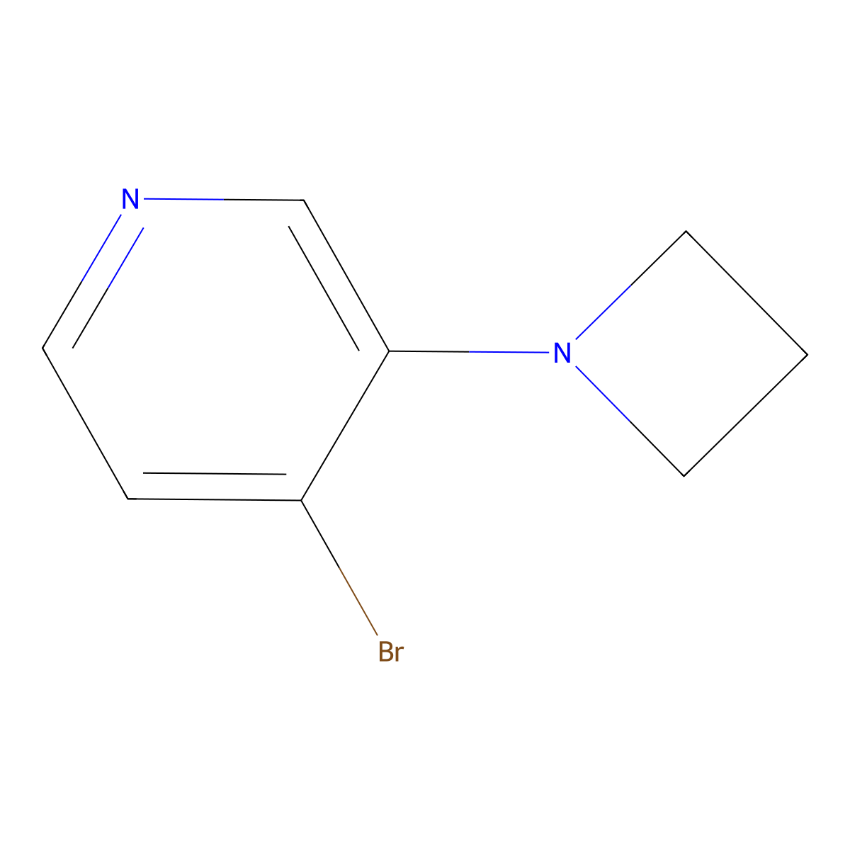 3-(Azetidin-1-yl)-4-bromopyridine molecular structure, CAS 2363781-08-0