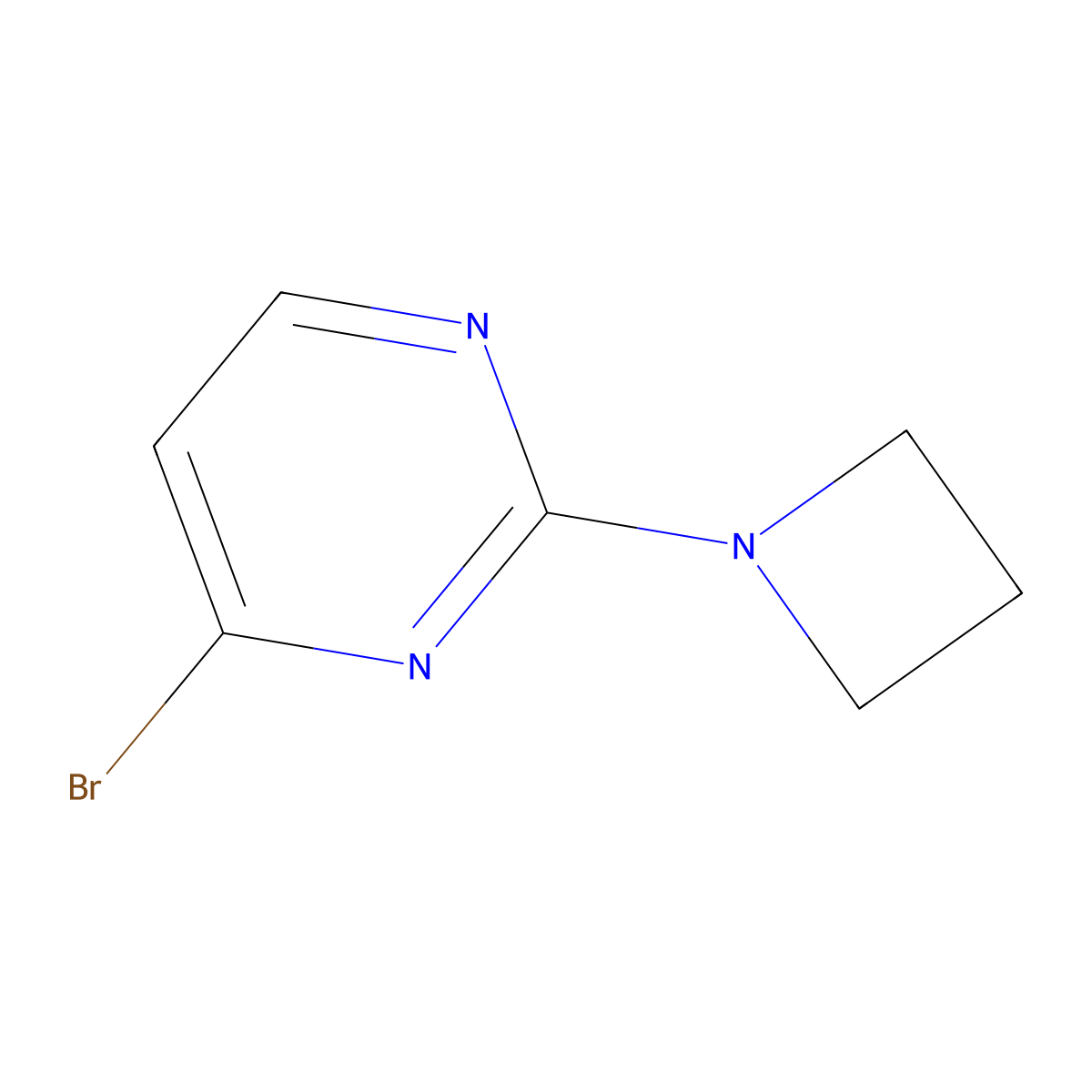 2-(Azetidin-1-yl)-4-bromopyrimidine molecular structure, CAS 2363781-81-9