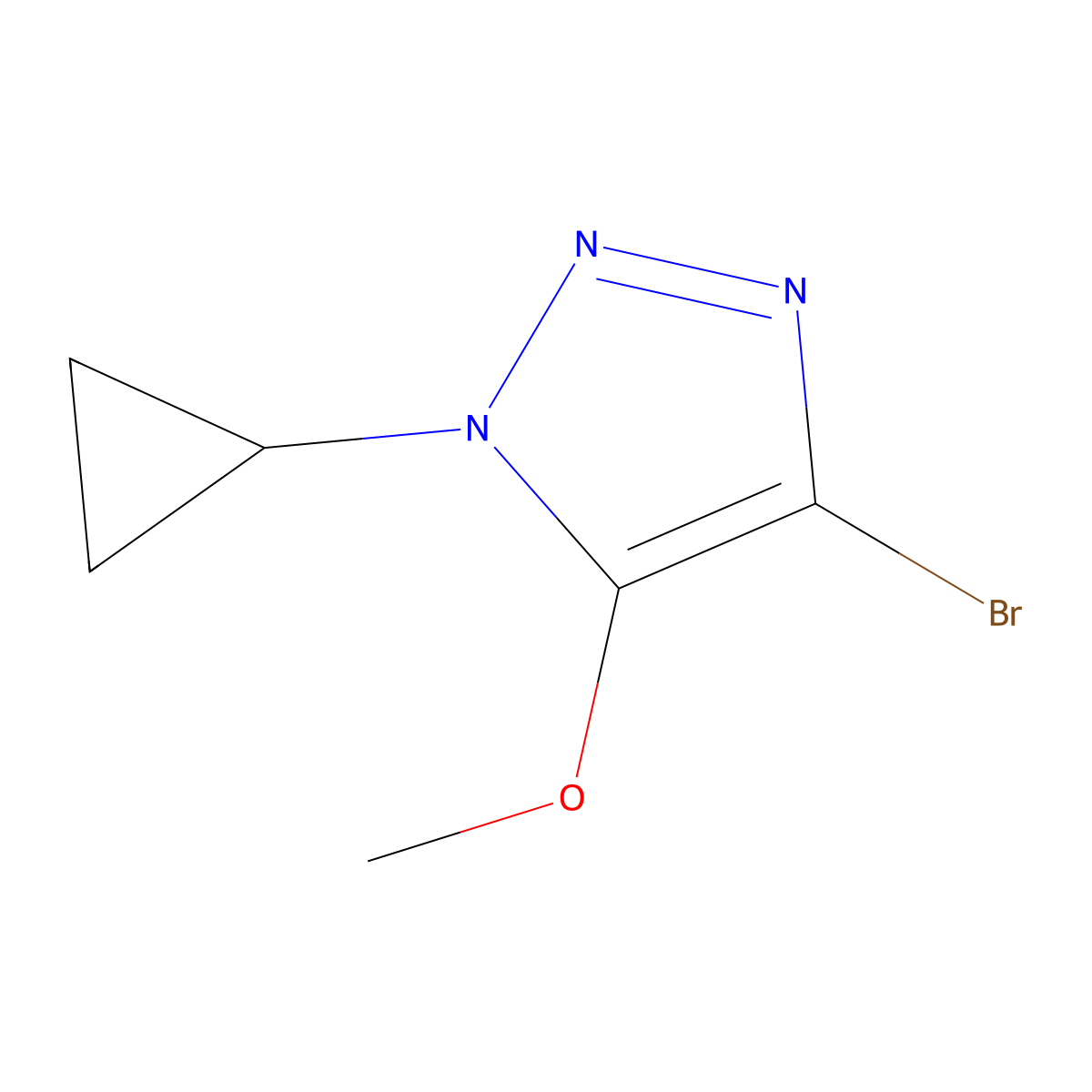4-bromo-1-cyclopropyl-5-methoxy-1H-1,2,3-triazole molecular structure, CAS 2363782-06-1