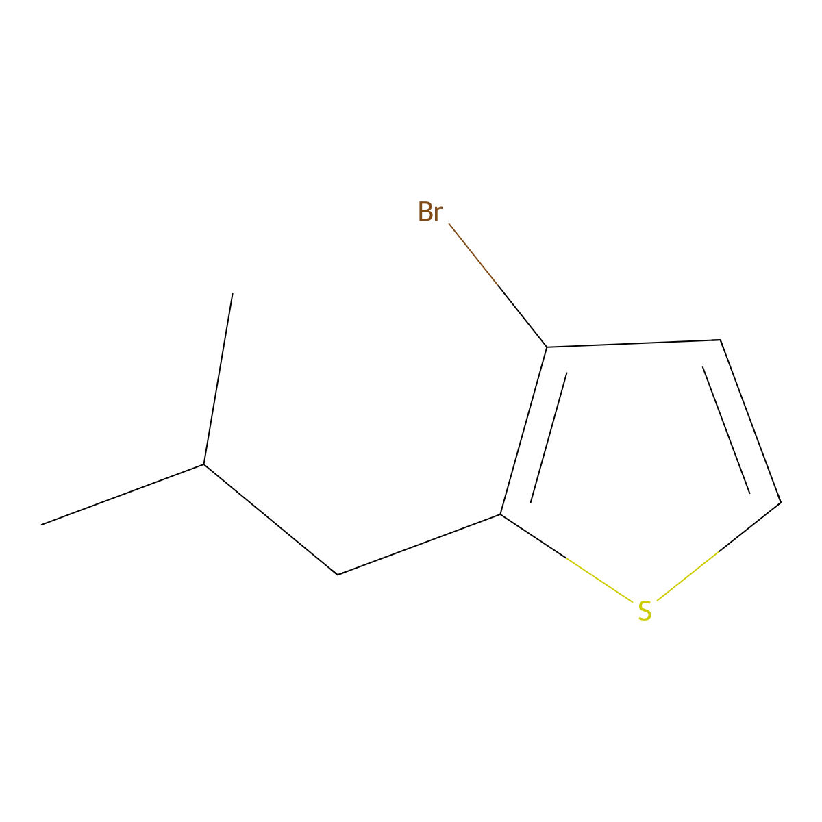 3-Bromo-2-isobutylthiophene molecular structure, CAS 2363782-44-7