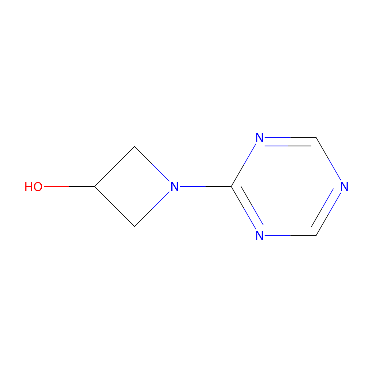 1-(1,3,5-Triazin-2-yl)azetidin-3-ol molecular structure, CAS 2363783-23-5