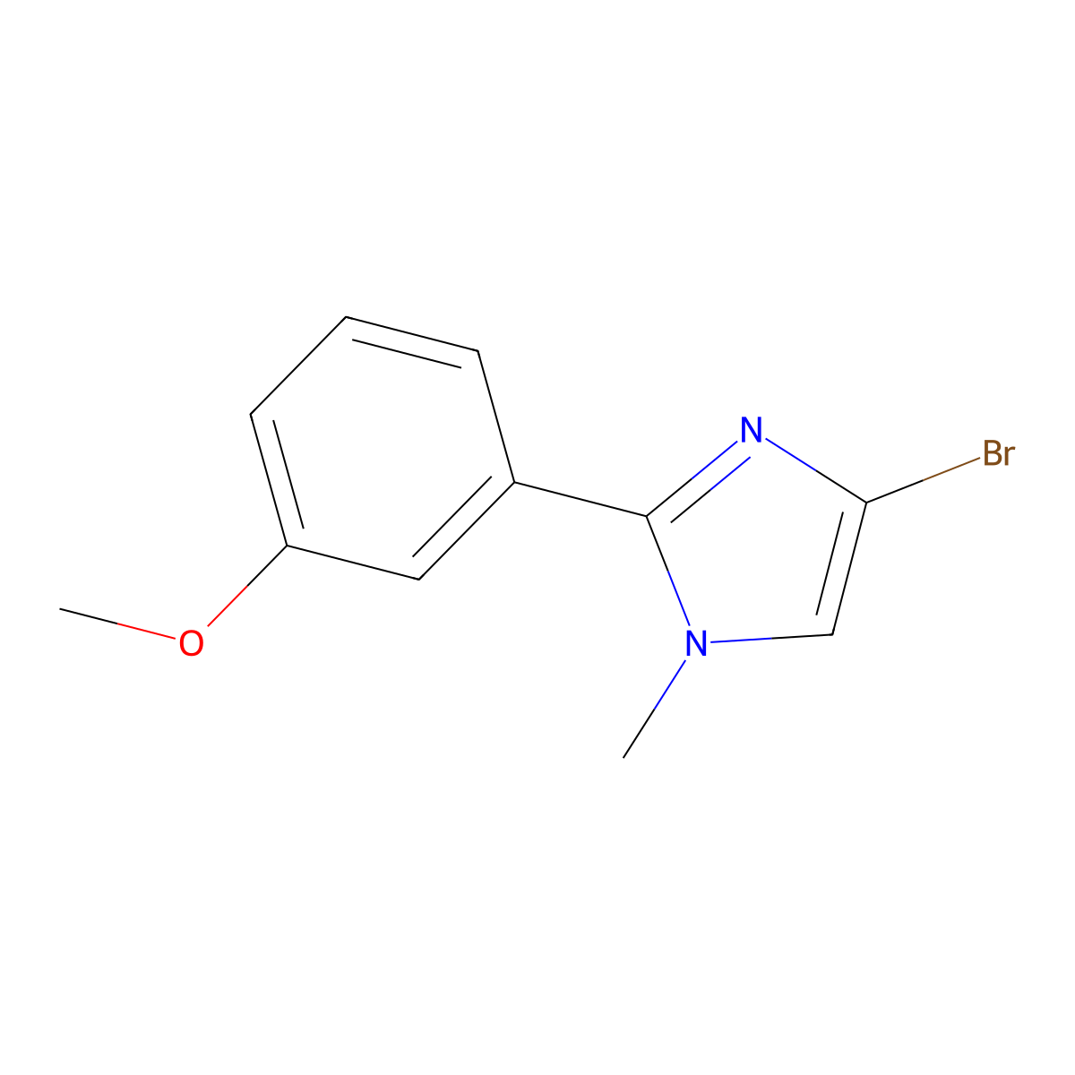 4-bromo-2-(3-methoxyphenyl)-1-methyl-1H-imidazole molecular structure, CAS 2363783-28-0