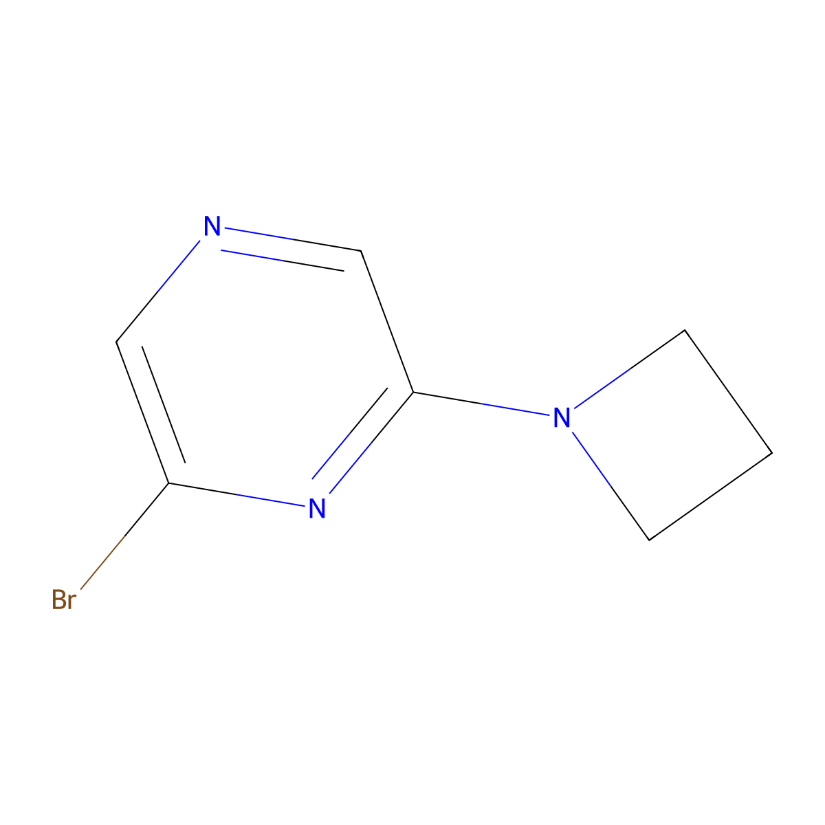 2-(Azetidin-1-yl)-6-bromopyrazine molecular structure, CAS 2363783-49-5