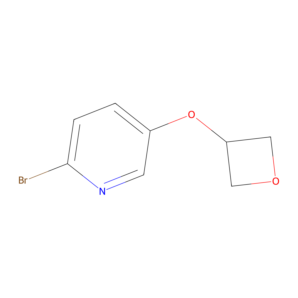2-Bromo-5-(oxetan-3-yloxy)pyridine molecular structure, CAS 2363785-95-7