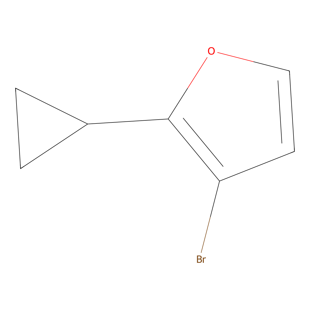 3-Bromo-2-cyclopropylfuran molecular structure, CAS 2363786-15-4