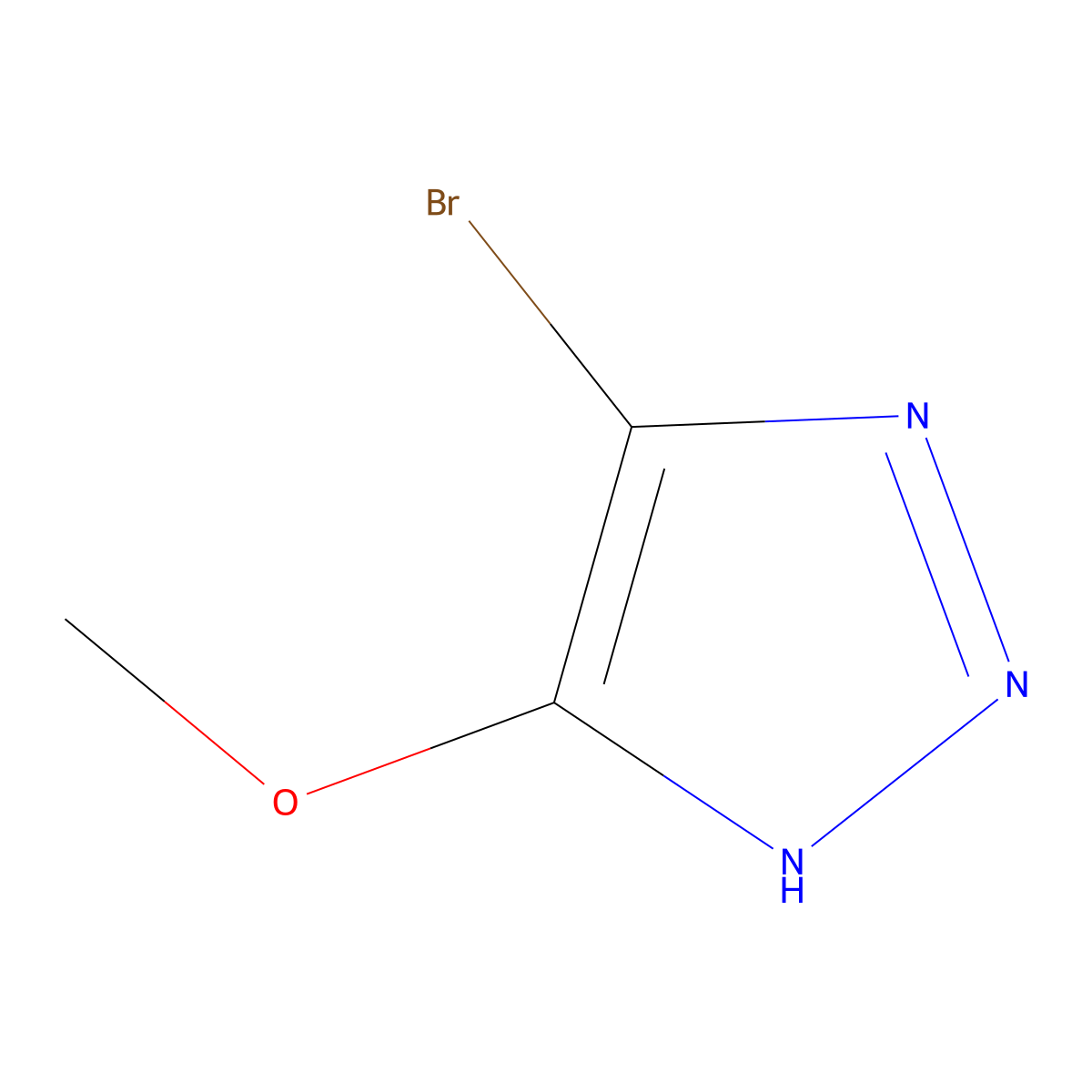 4-bromo-5-methoxy-1H-1,2,3-triazole molecular structure, CAS 2363787-04-4