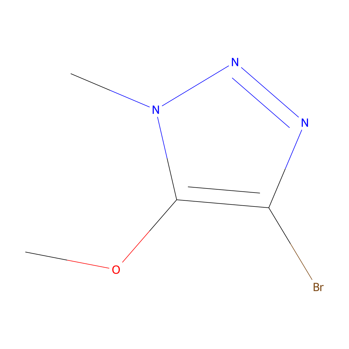 4-bromo-5-methoxy-1-methyl-1H-1,2,3-triazole molecular structure, CAS 2363787-64-6