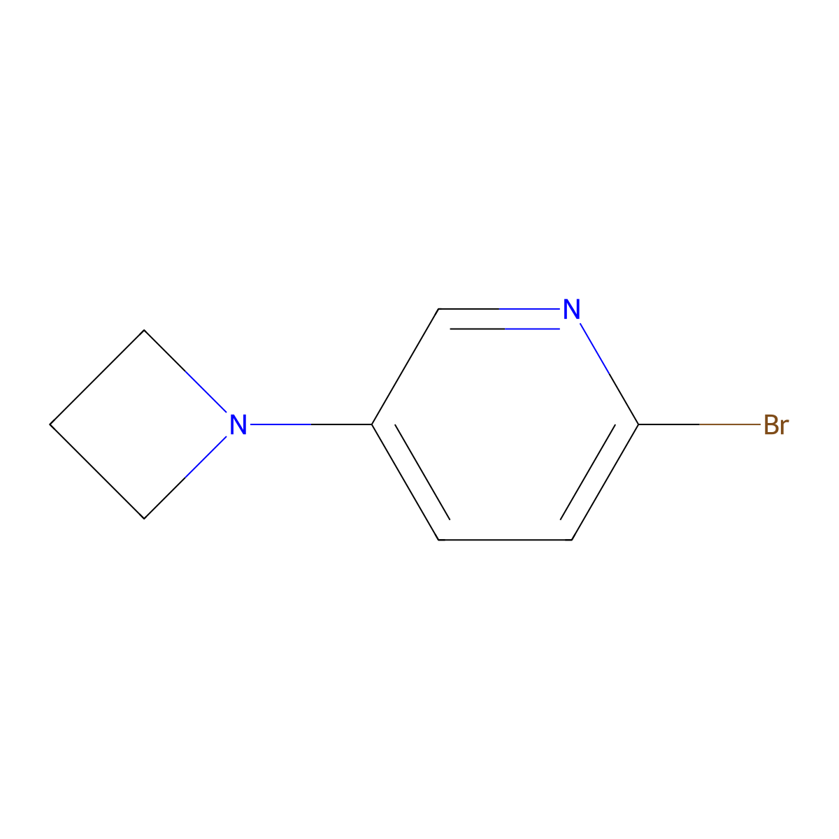 5-(Azetidin-1-yl)-2-bromopyridine molecular structure, CAS 2363787-83-9