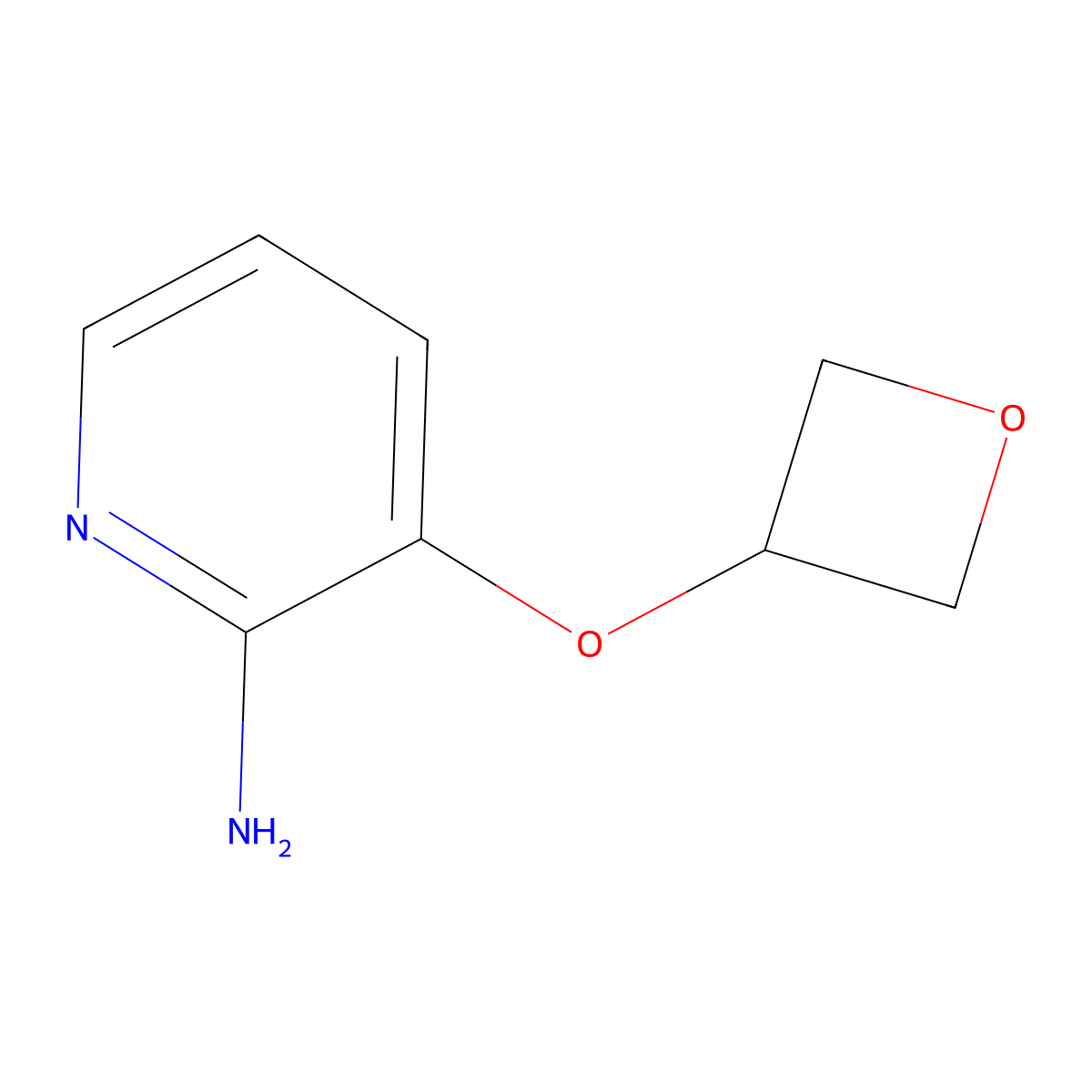 3-(Oxetan-3-yloxy)pyridin-2-amine molecular structure, CAS 2363787-92-0