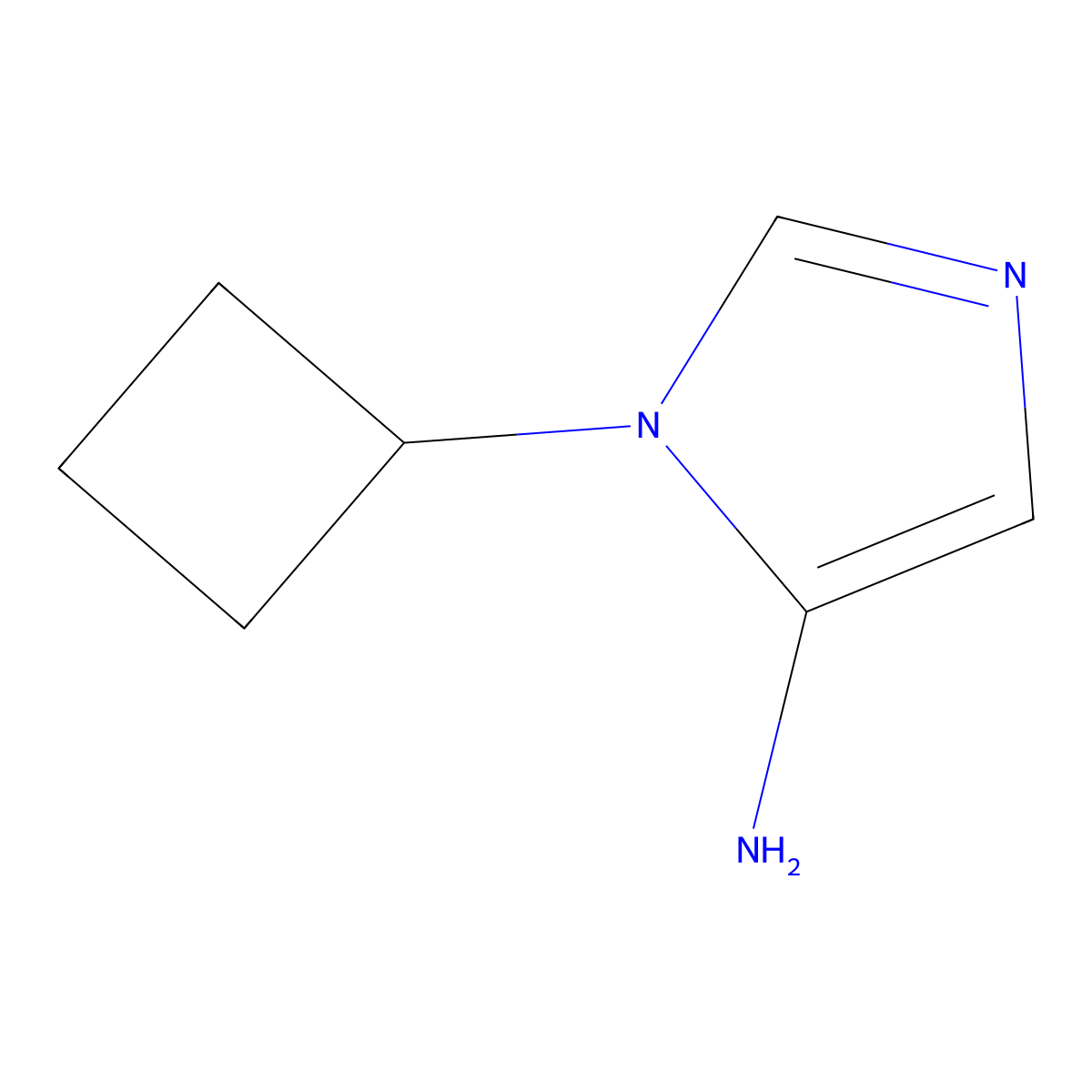 1-cyclobutyl-1H-imidazol-5-amine molecular structure, CAS 2363787-98-6
