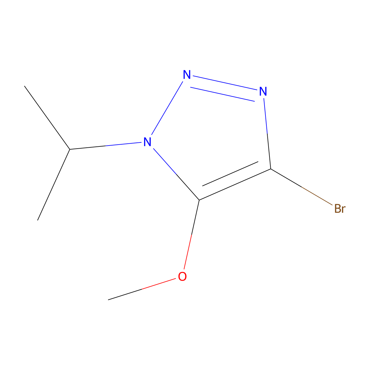 4-bromo-1-isopropyl-5-methoxy-1H-1,2,3-triazole molecular structure, CAS 2363789-42-6