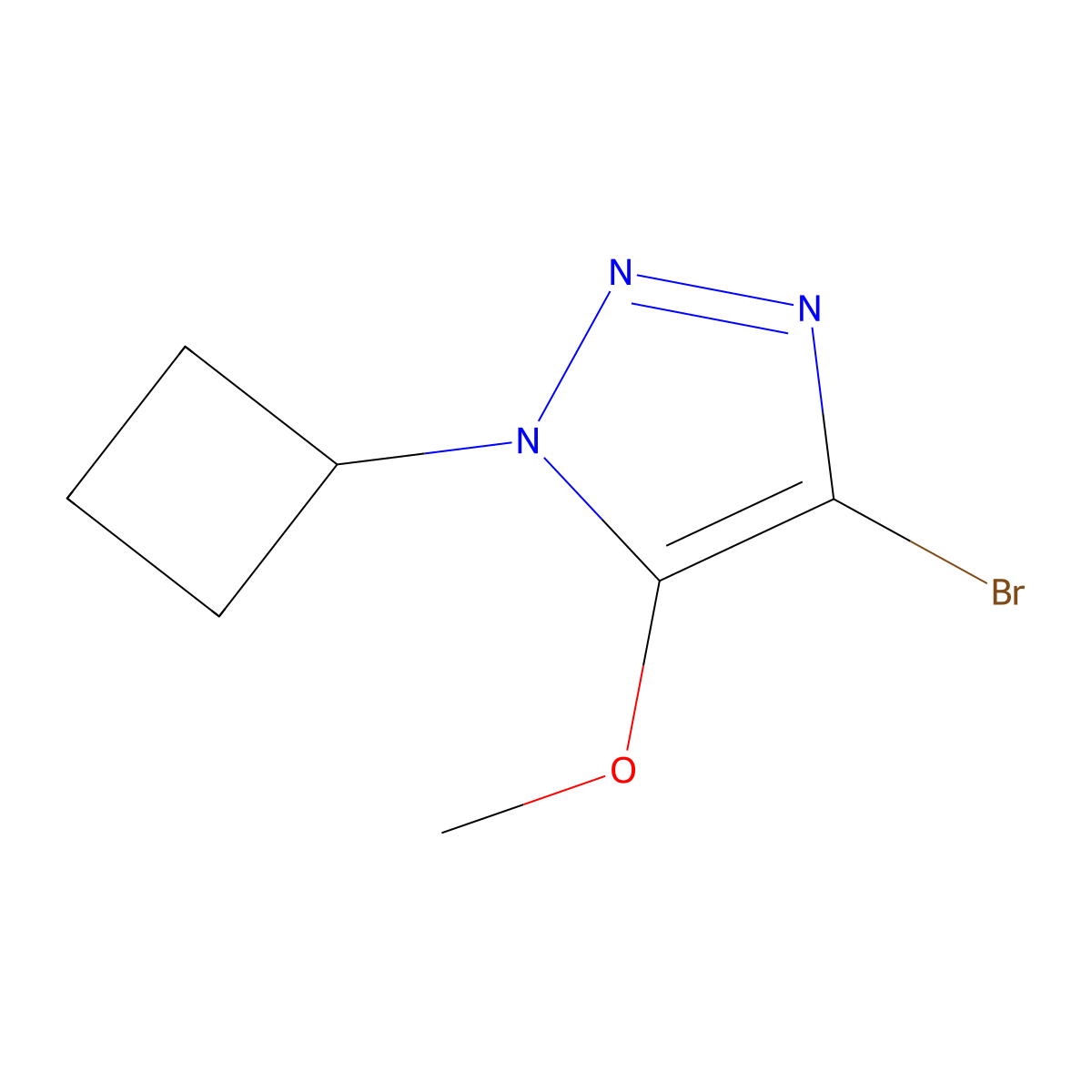 4-bromo-1-cyclobutyl-5-methoxy-1H-1,2,3-triazole molecular structure, CAS 2363789-93-7