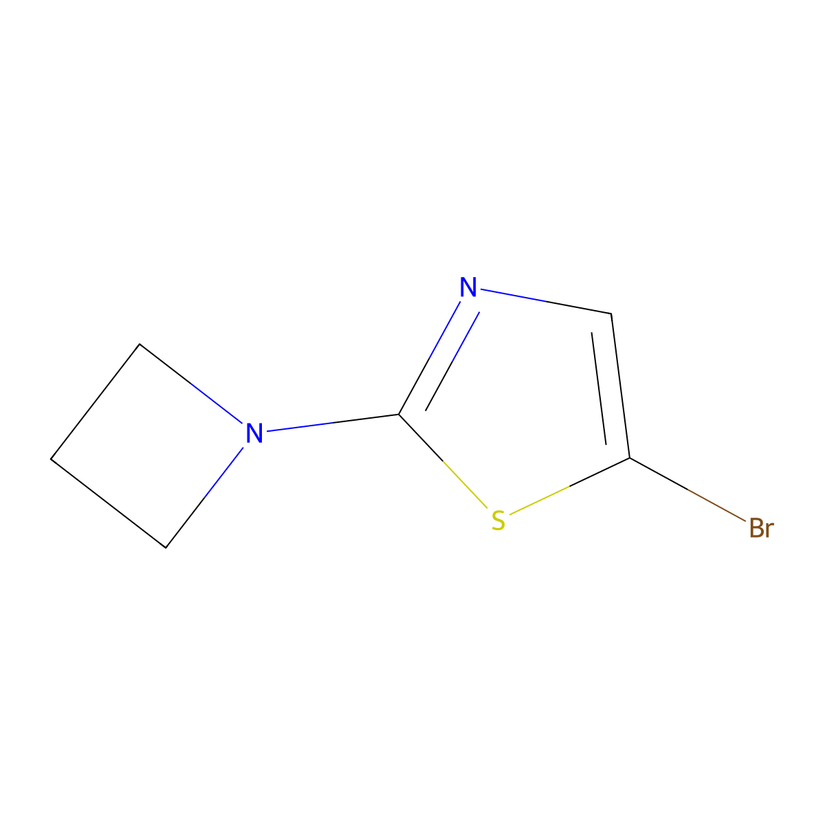 2-(Azetidin-1-yl)-5-bromothiazole molecular structure, CAS 2363789-95-9