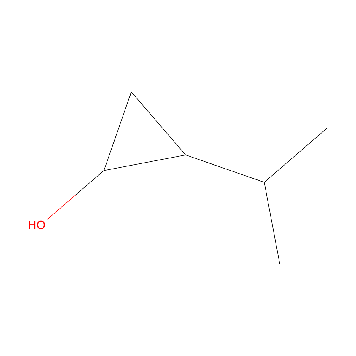 rac-(1R,2S)-2-(propan-2-yl)cyclopropan-1-ol molecular structure, CAS 2363790-62-7