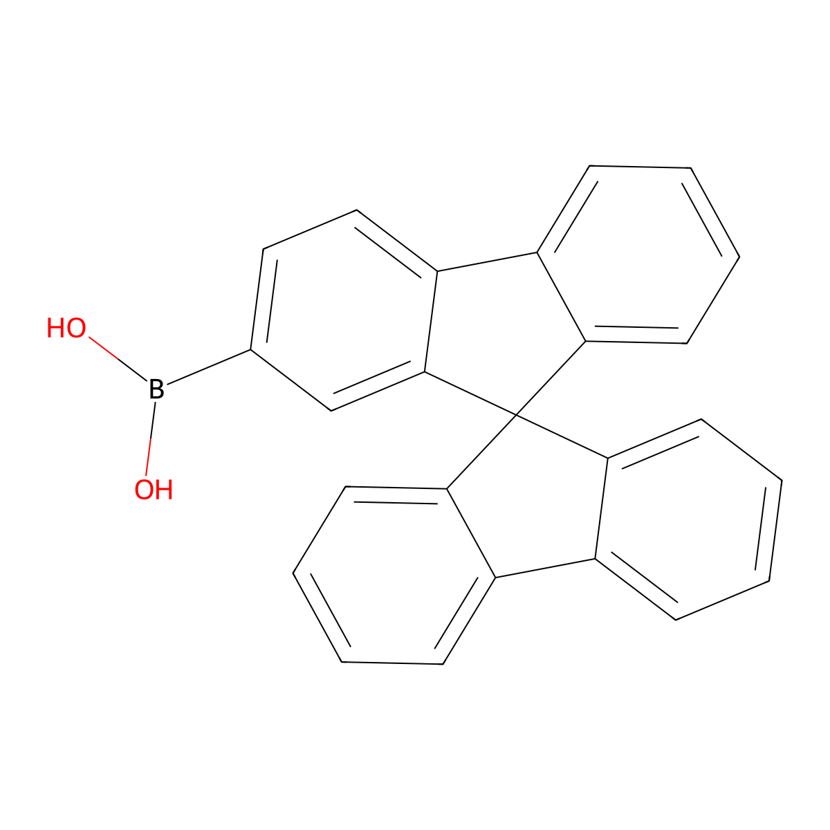 9,9'-Spirobi(9H-fluorene)-2-boronic Acid molecular structure, CAS 236389-21-2